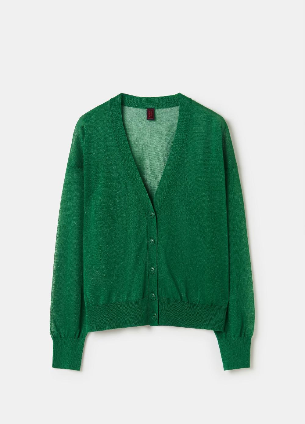 Stefanel Cardigan Effetto Trasparenza