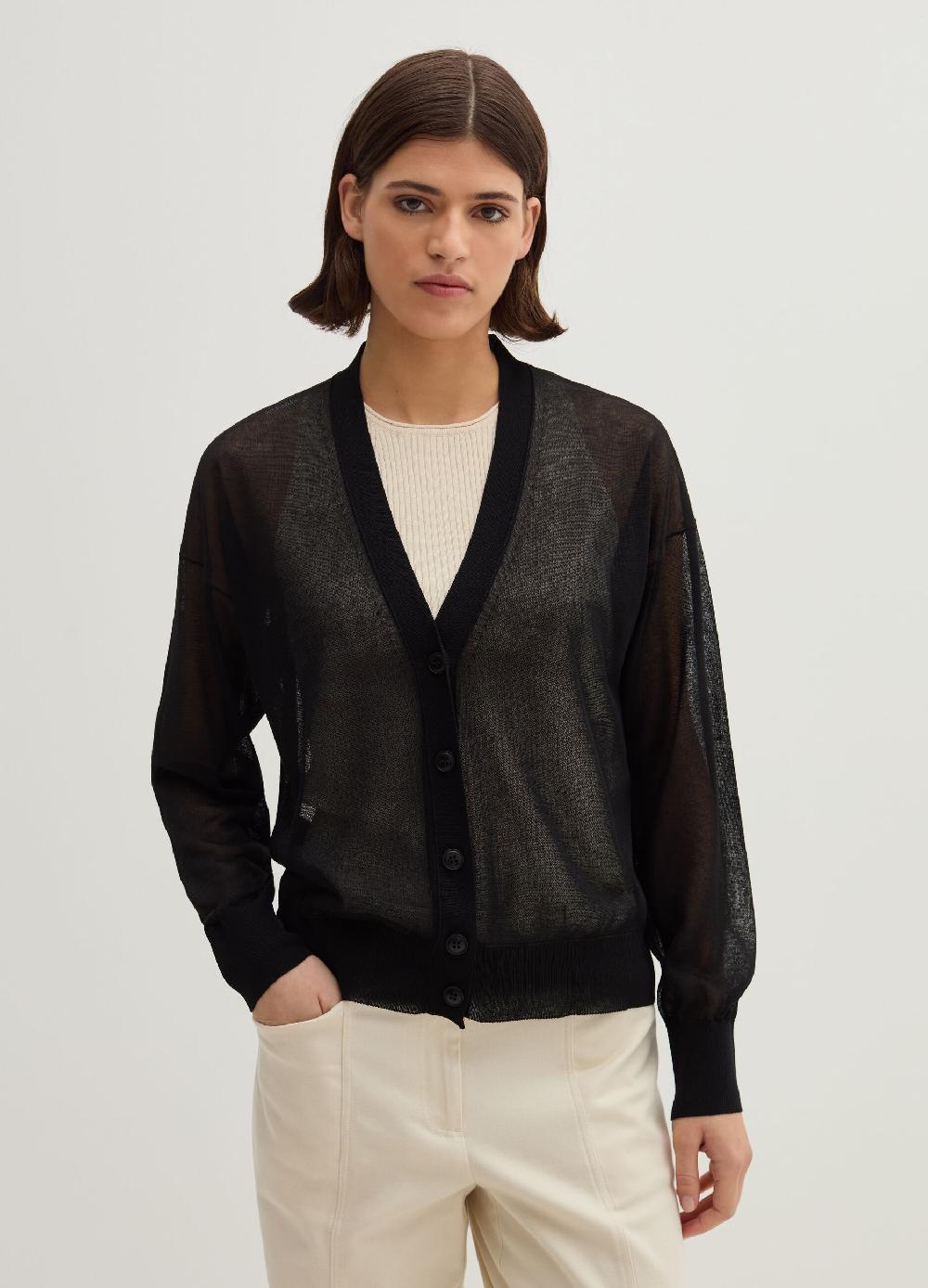 Stefanel Cardigan effetto trasparenza