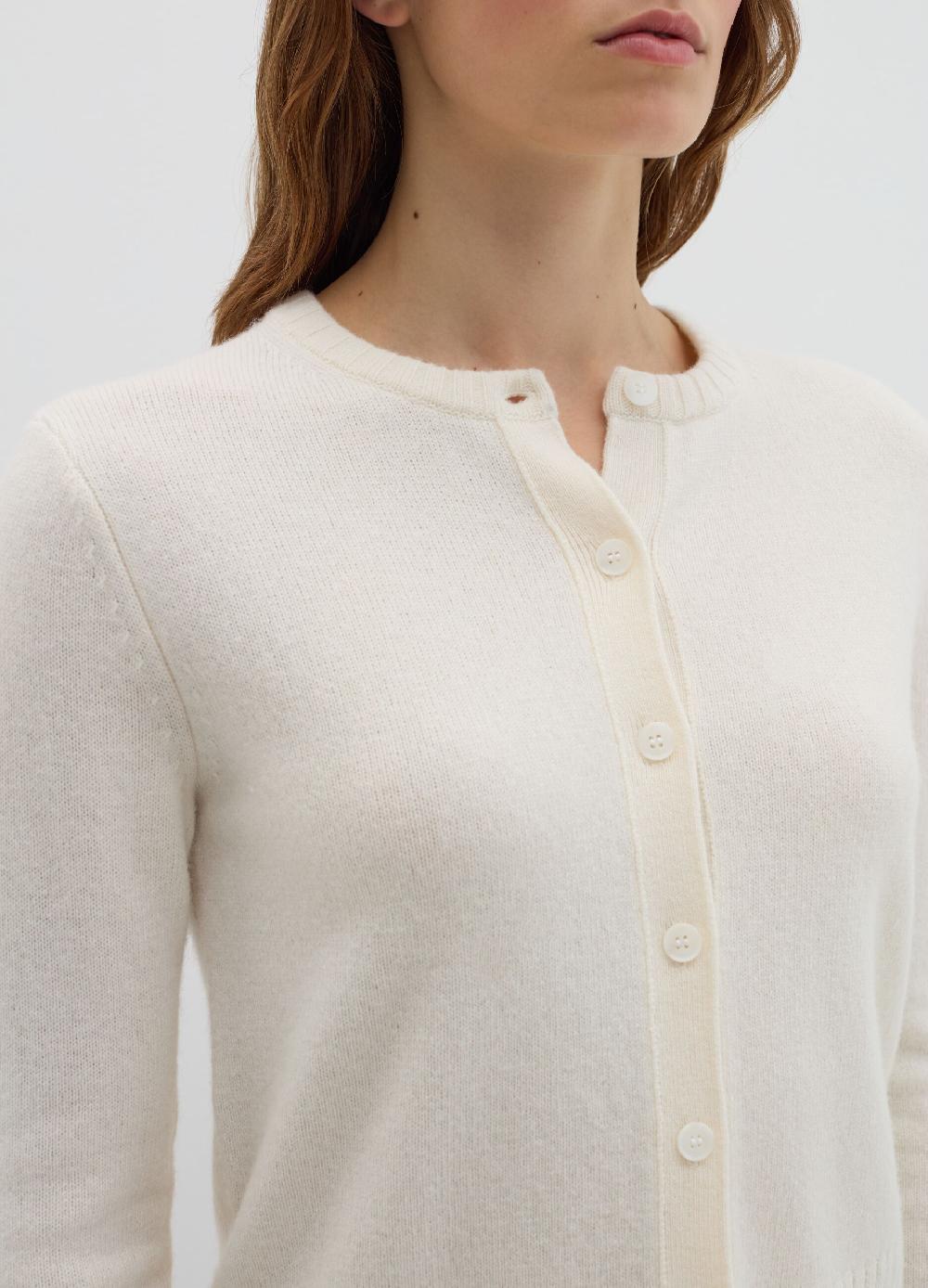 Stefanel Cardigan Girocollo In Lana Cardata