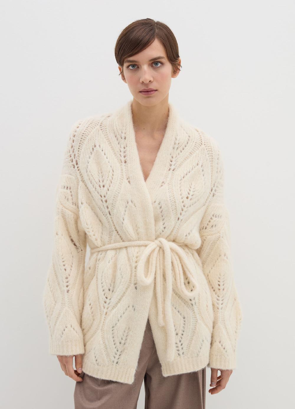 Stefanel Cardigan In Alpaca Con Cintura