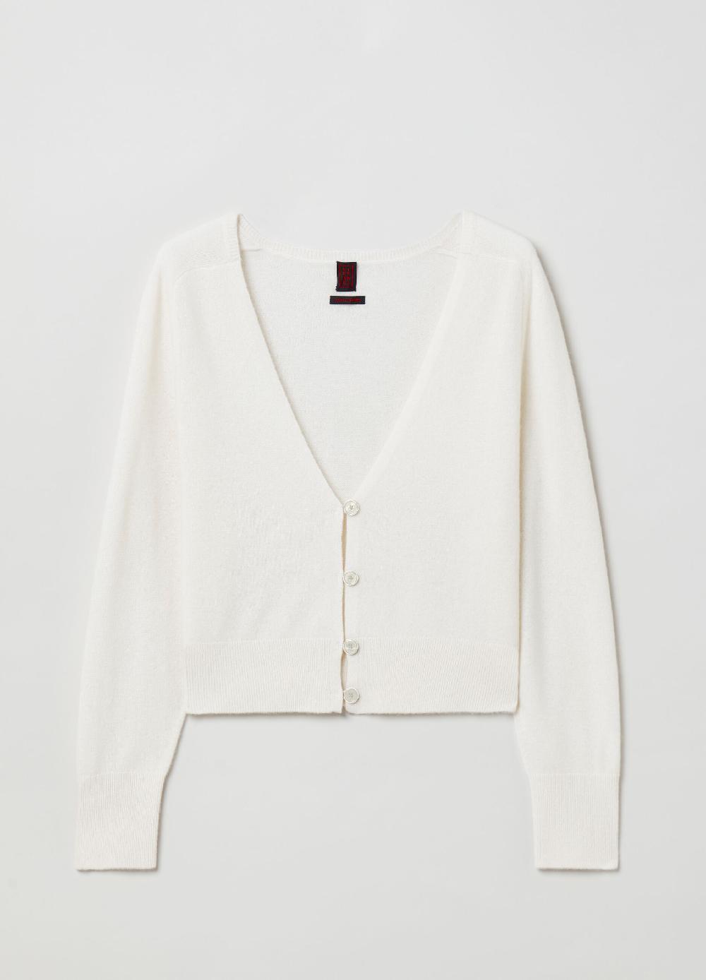Stefanel Cardigan In Cashmere Con Scollo A V