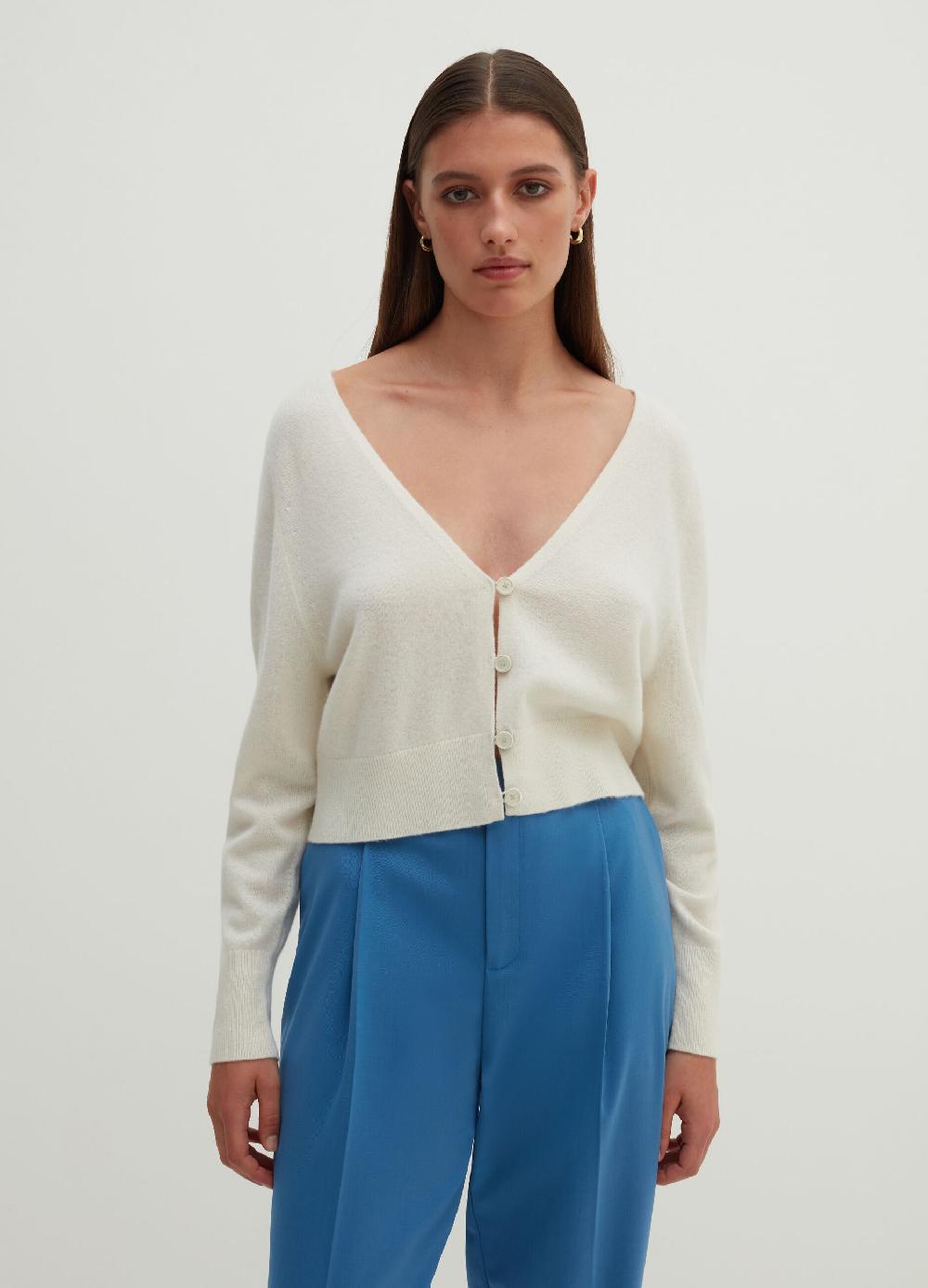 Stefanel Cardigan in cashmere con scollo a V