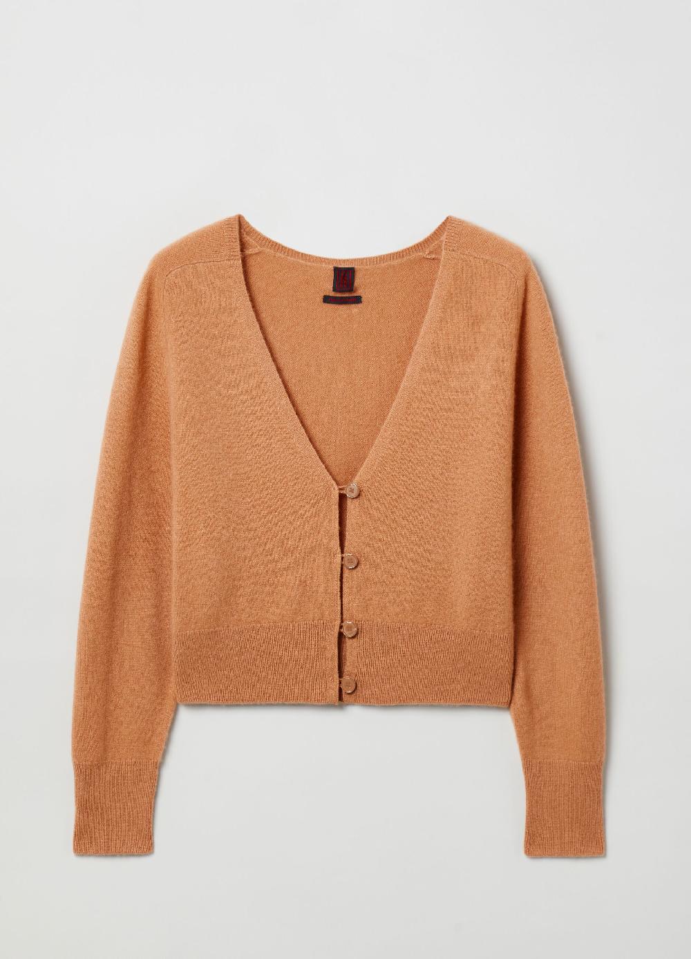 Stefanel Cardigan In Cashmere Con Scollo A V