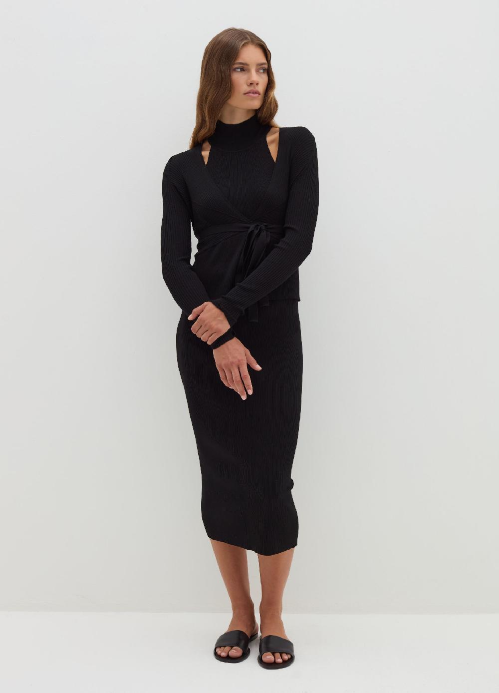 Stefanel Cardigan in crêpe a costine