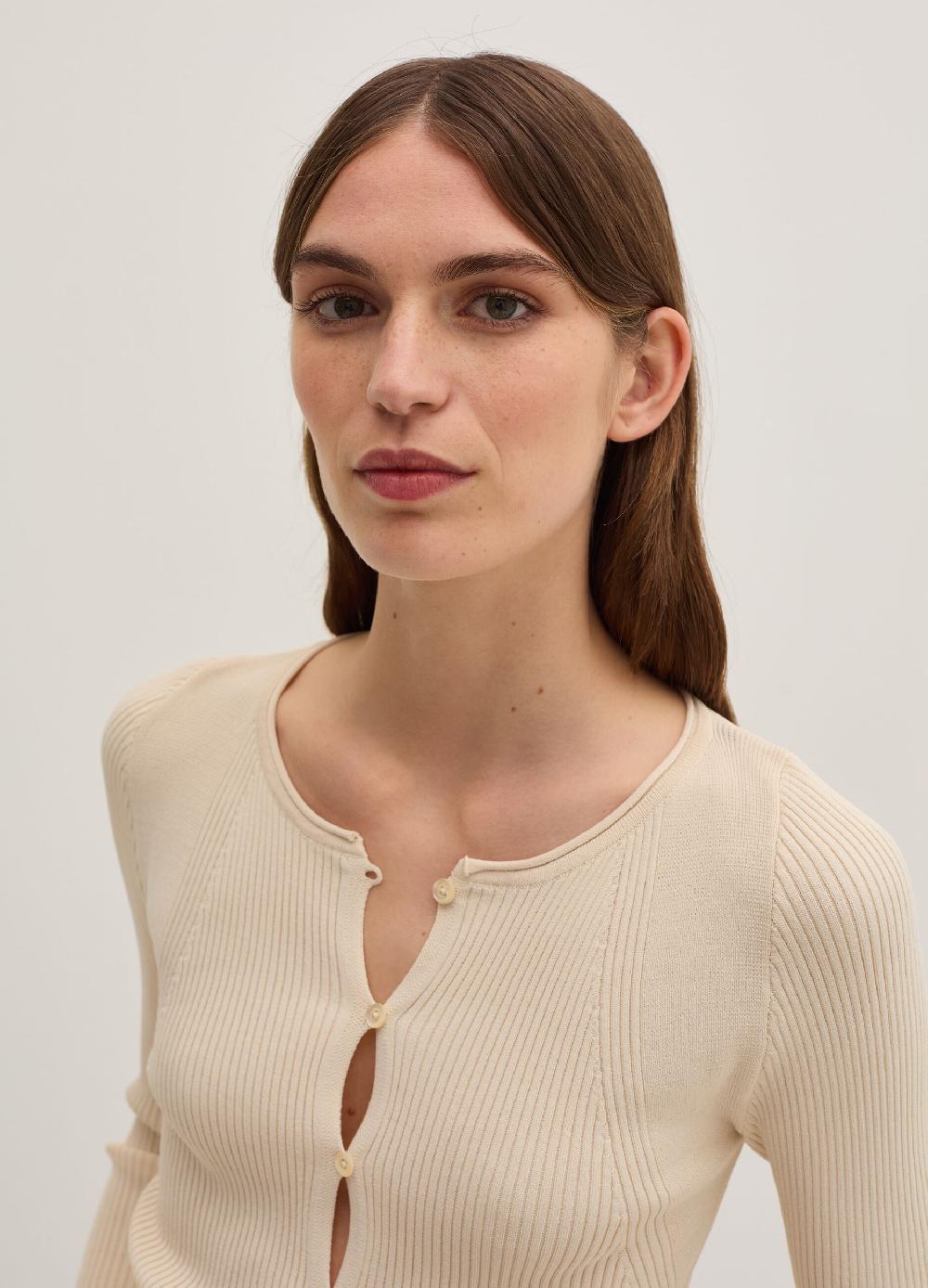 Stefanel Cardigan In Crêpe Con Dettagli Cut Out