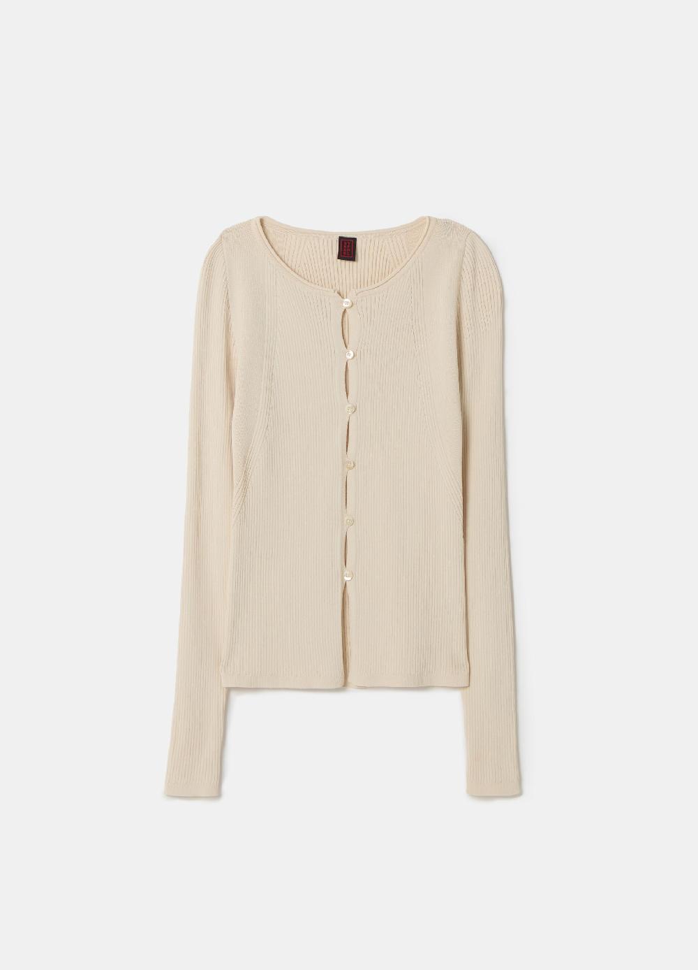 Stefanel Cardigan In Crêpe Con Dettagli Cut Out