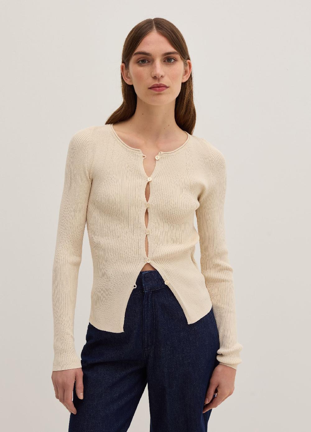 Stefanel Cardigan in crêpe con dettagli cut out