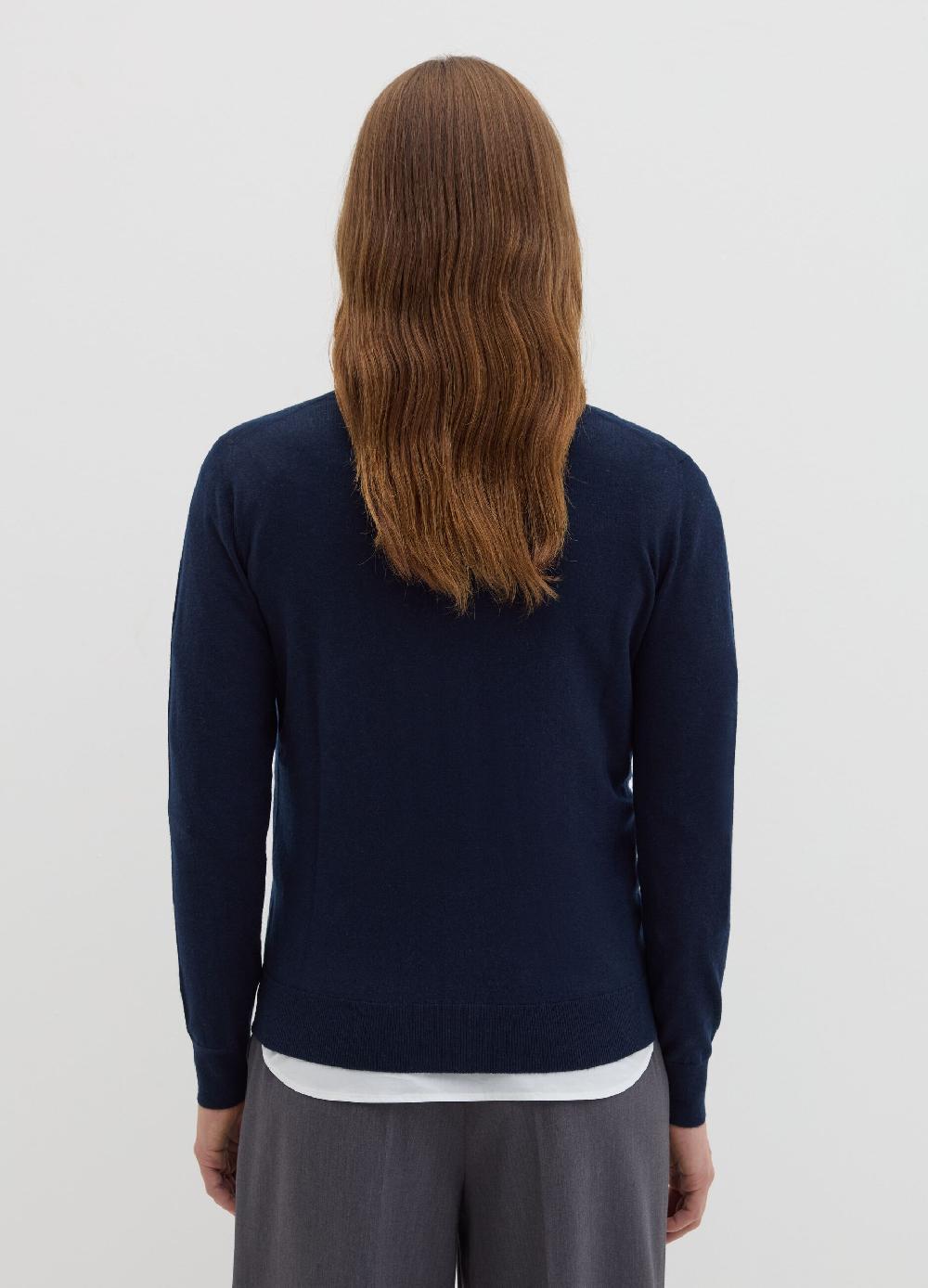 Stefanel Cardigan In Lana E Seta Con Scollo A V