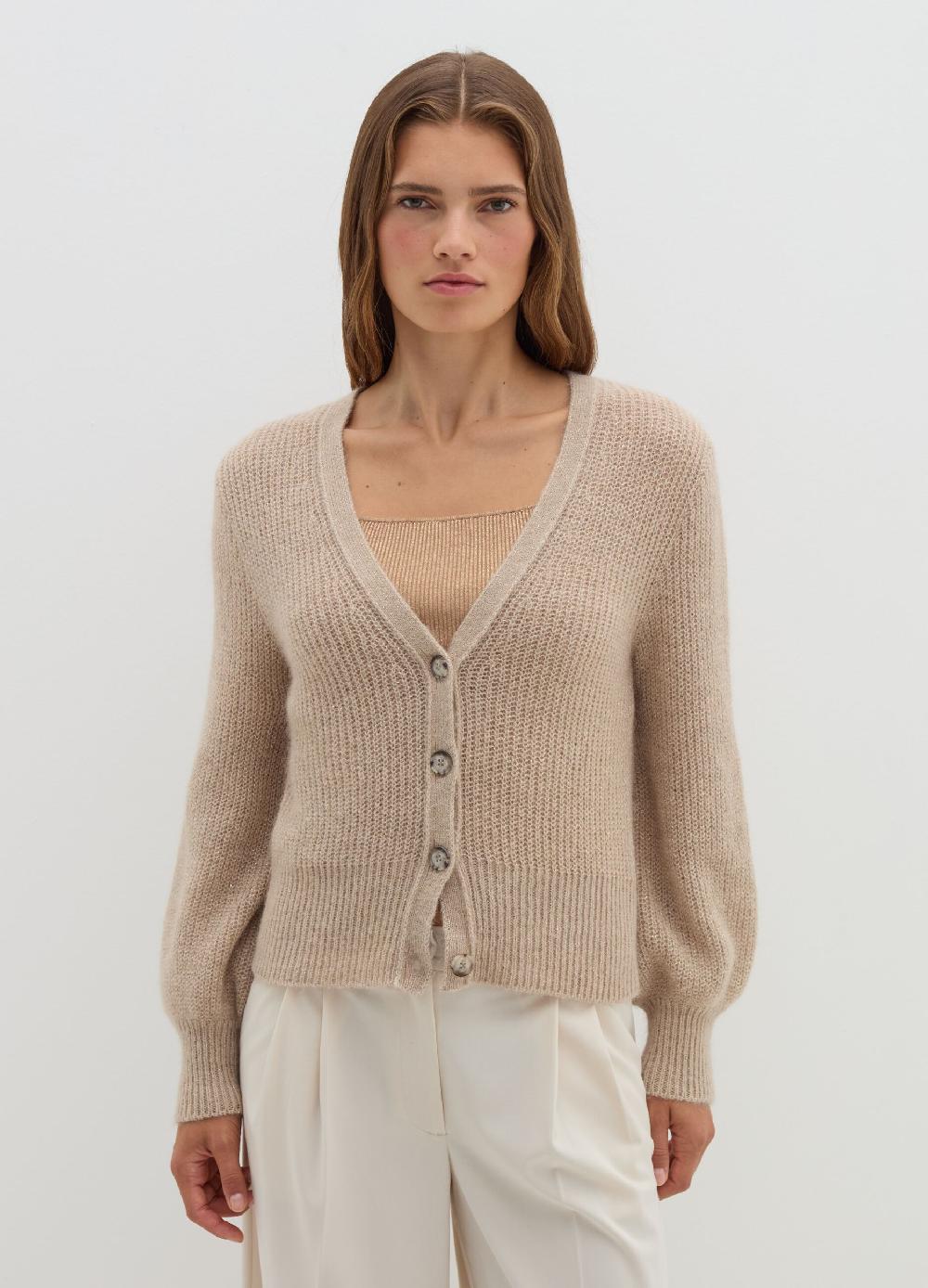 Stefanel Cardigan In Lurex Con Scollo A V