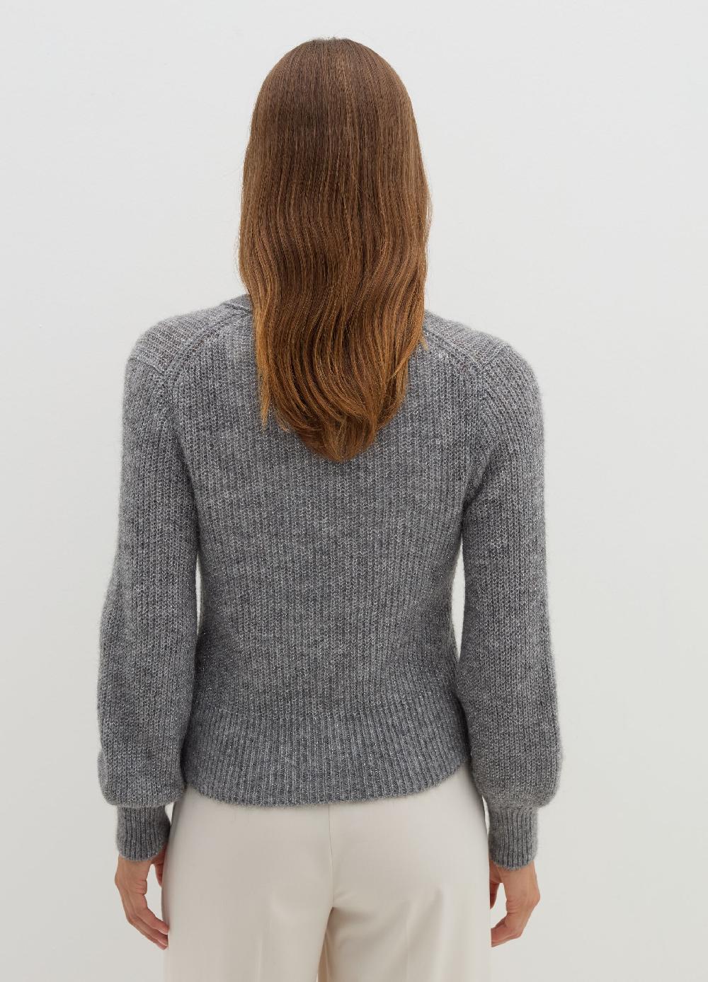 Stefanel Cardigan In Lurex Con Scollo A V