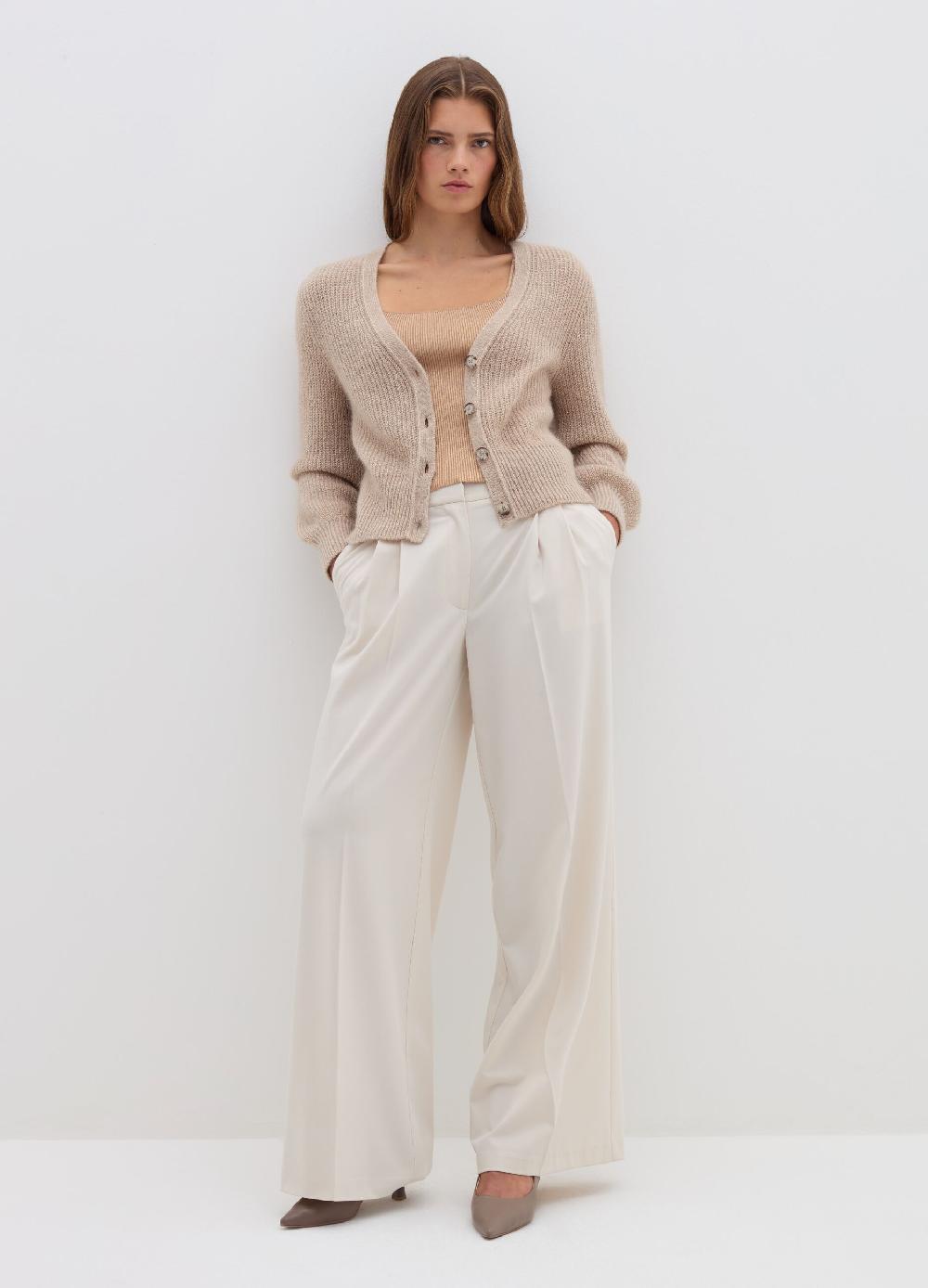 Stefanel Cardigan in lurex con scollo a V