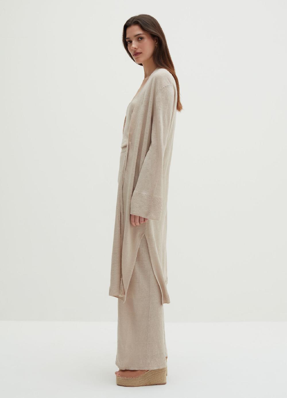 Stefanel Cardigan lungo in lino