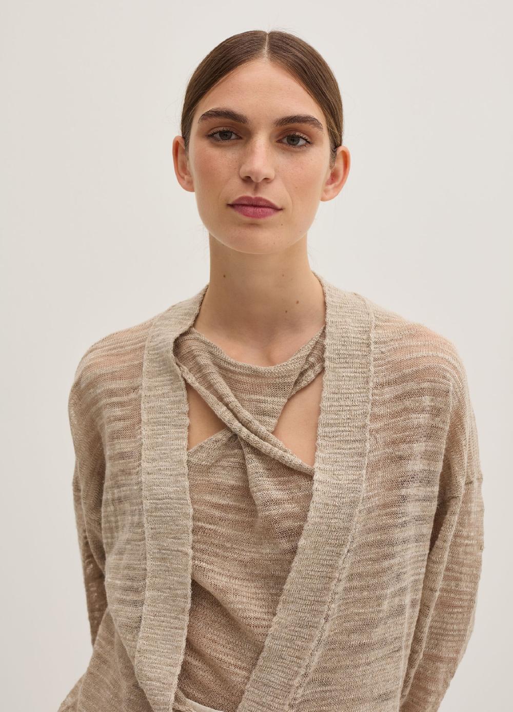 Stefanel Cardigan Oversize In Shantung