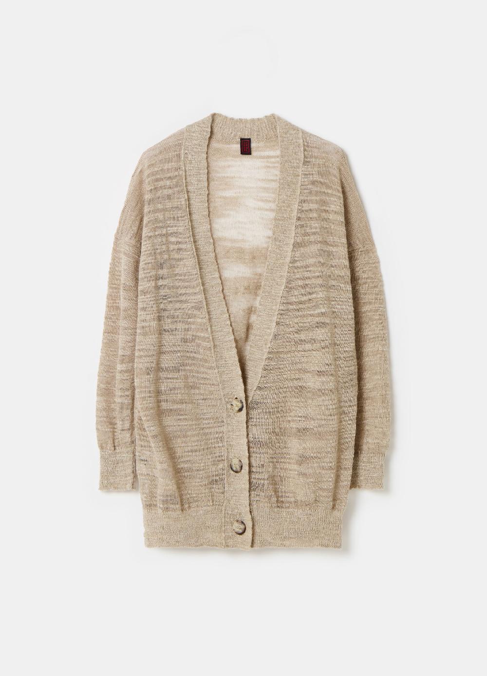 Stefanel Cardigan Oversize In Shantung