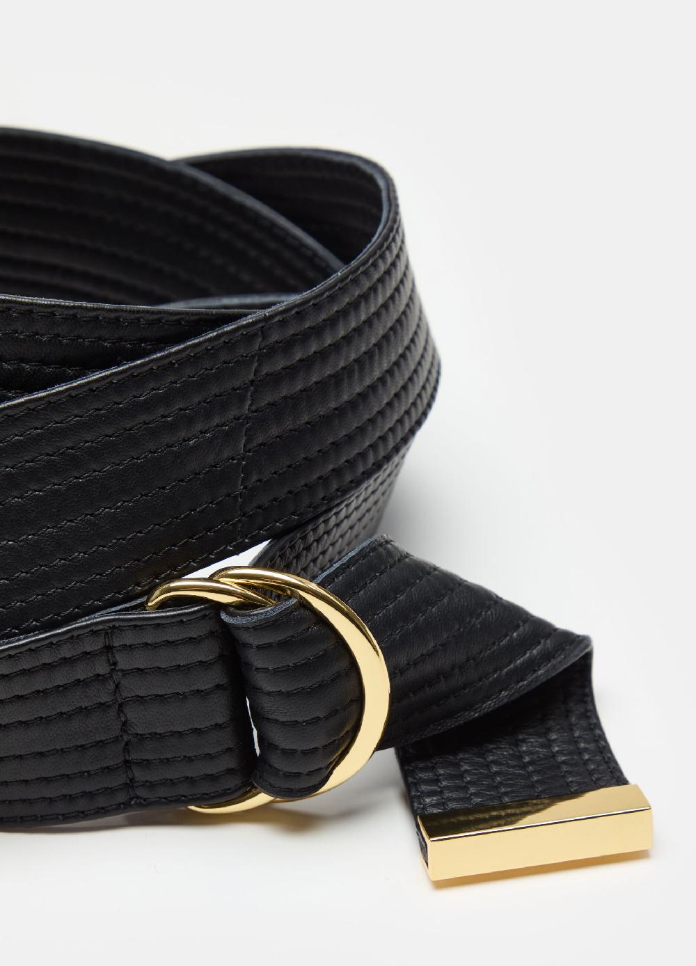 Stefanel Cintura In Pelle Con Impunture