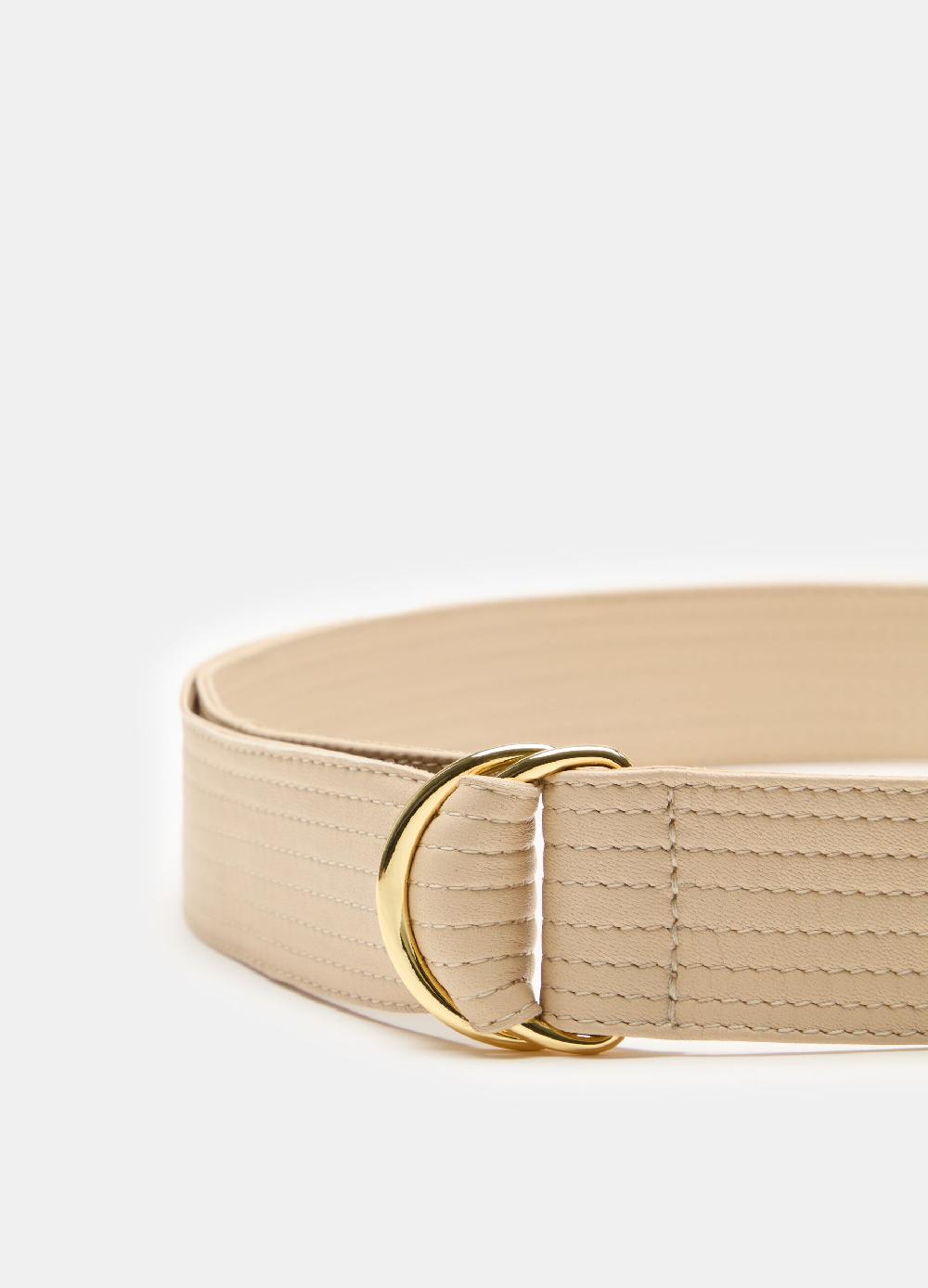 Stefanel Cintura In Pelle Con Impunture