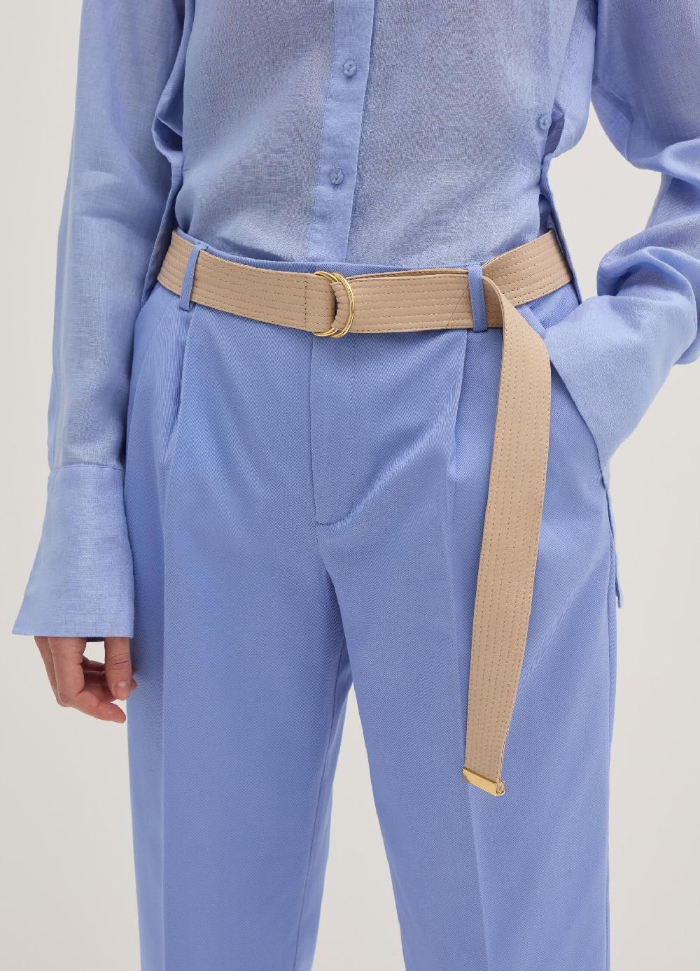 Stefanel Cintura in pelle con impunture