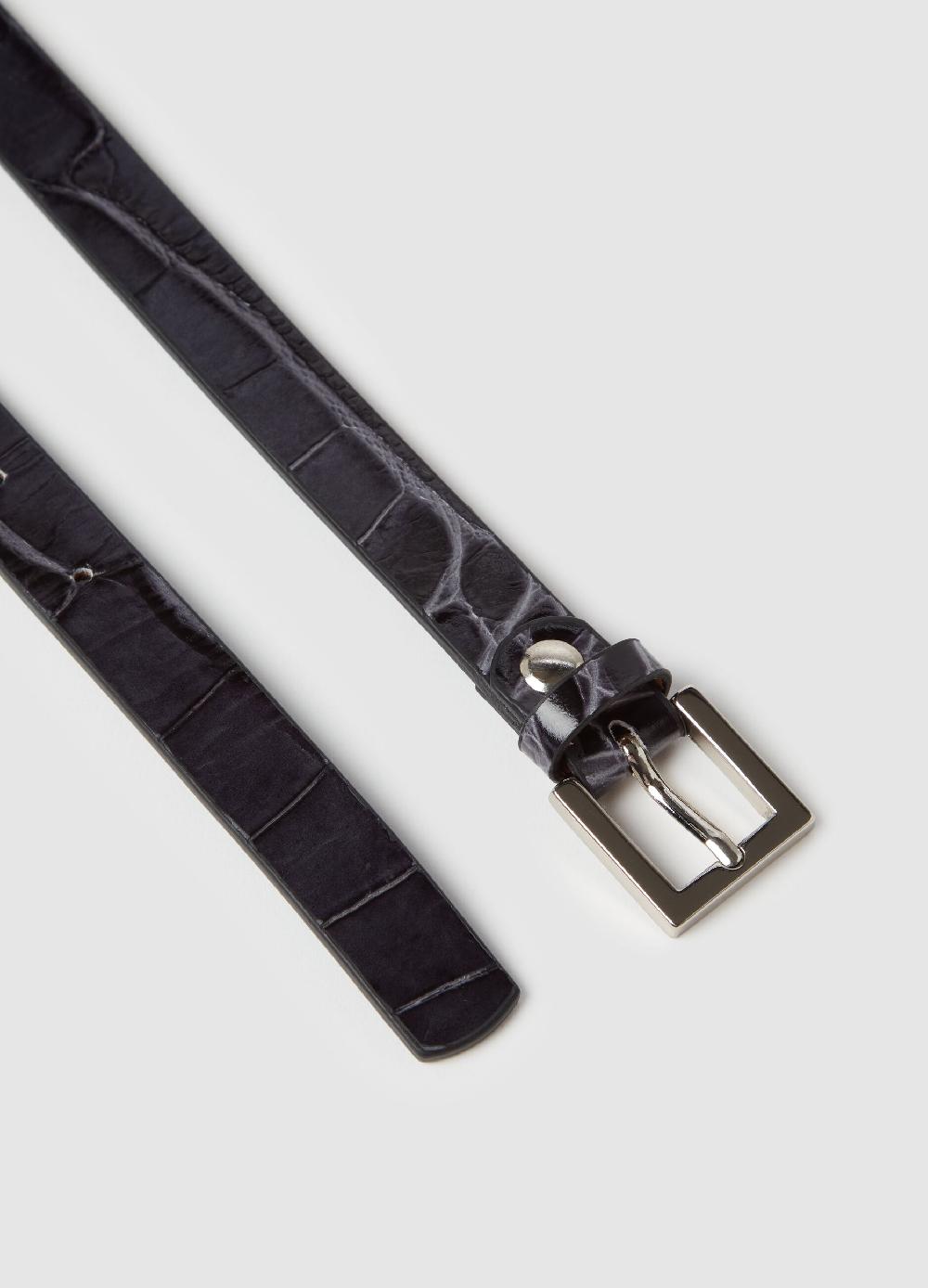 Stefanel Cintura In Pelle Con Stampa Cocco