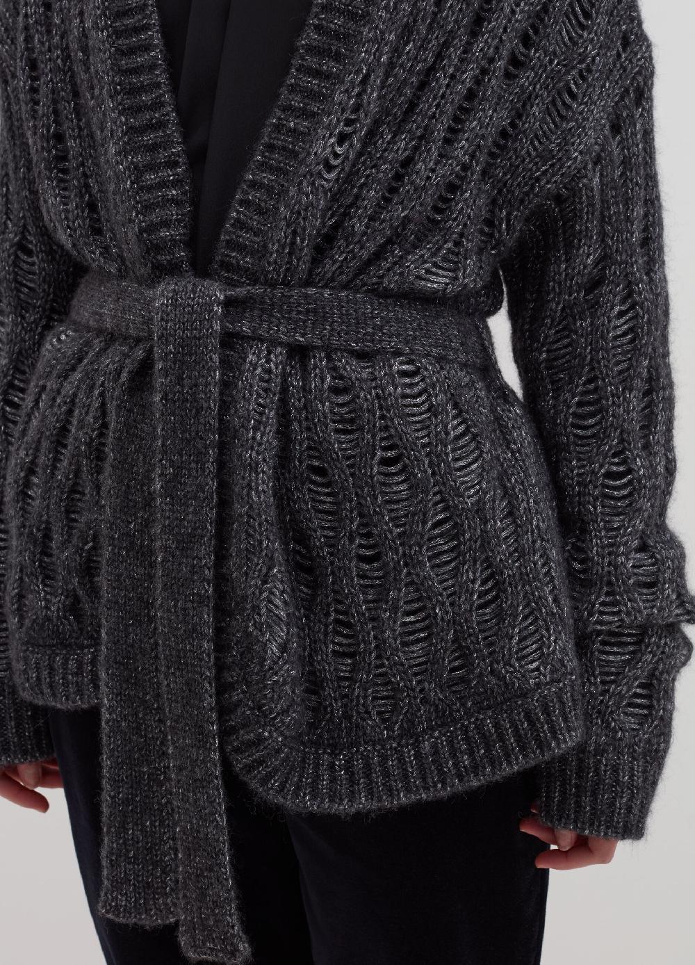 Stefanel Coatigan In Lurex Con Cintura