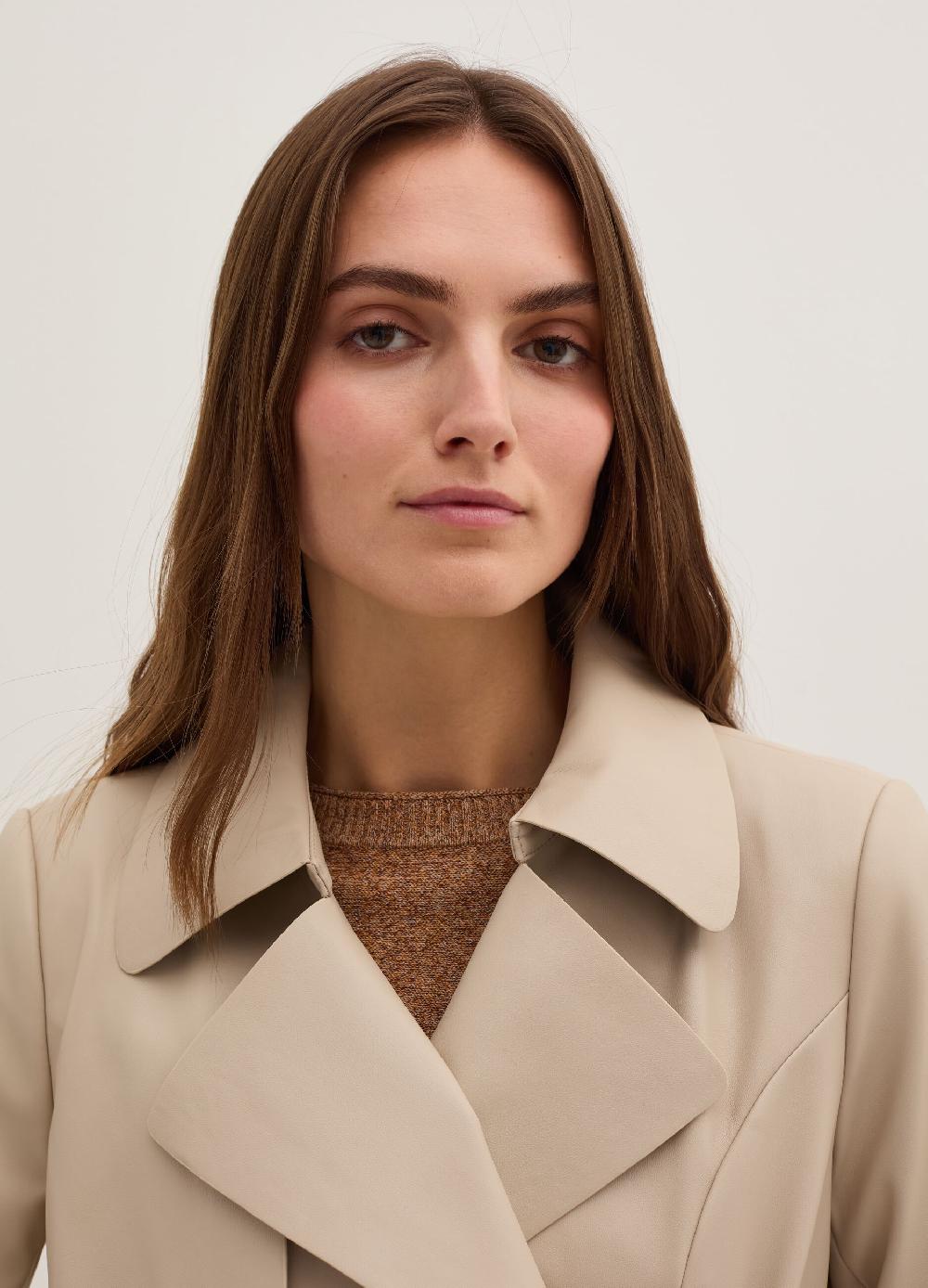 Stefanel Giacca Corta Doppiopetto Effetto Lucido