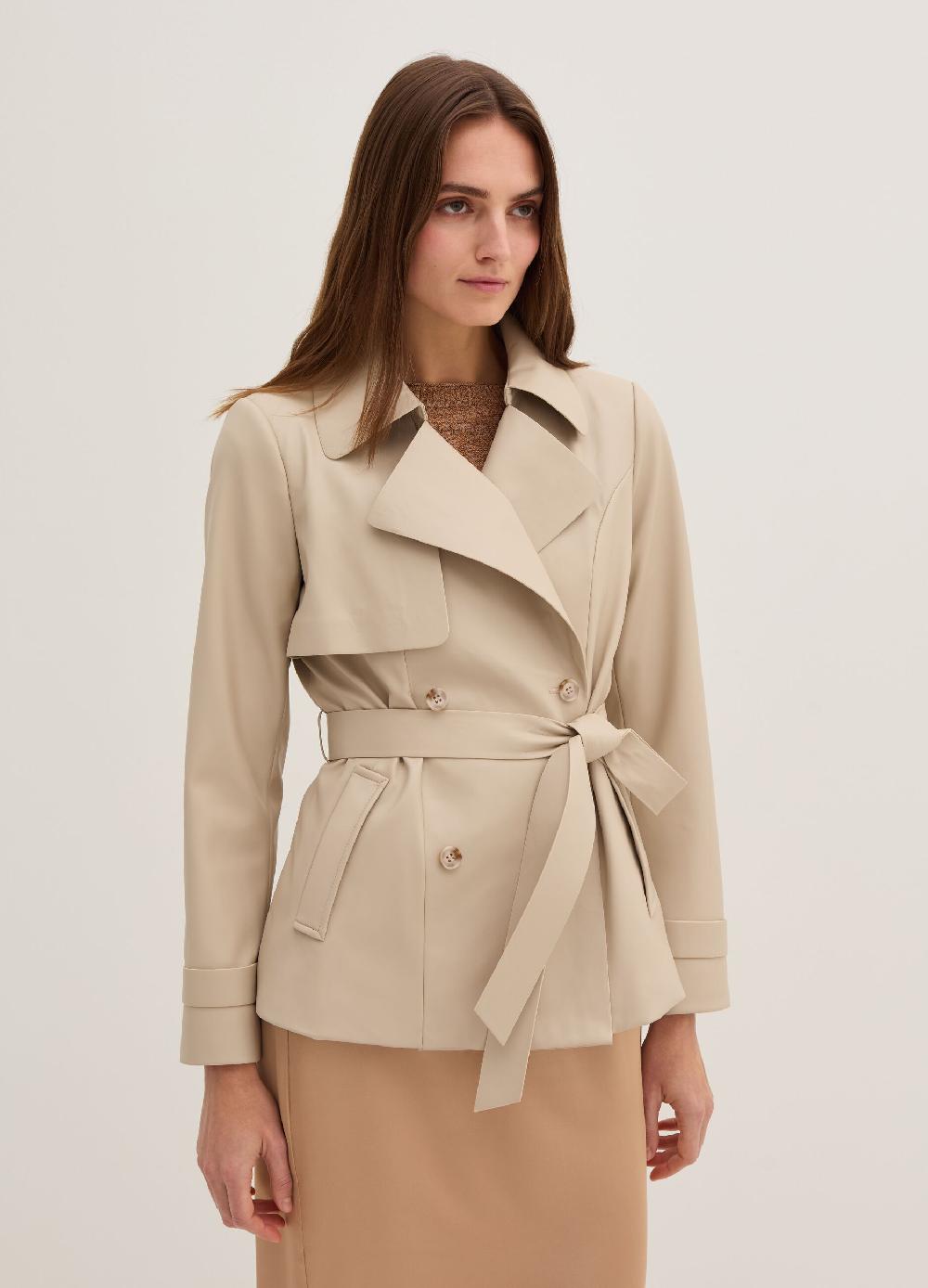 Stefanel Giacca corta doppiopetto effetto lucido