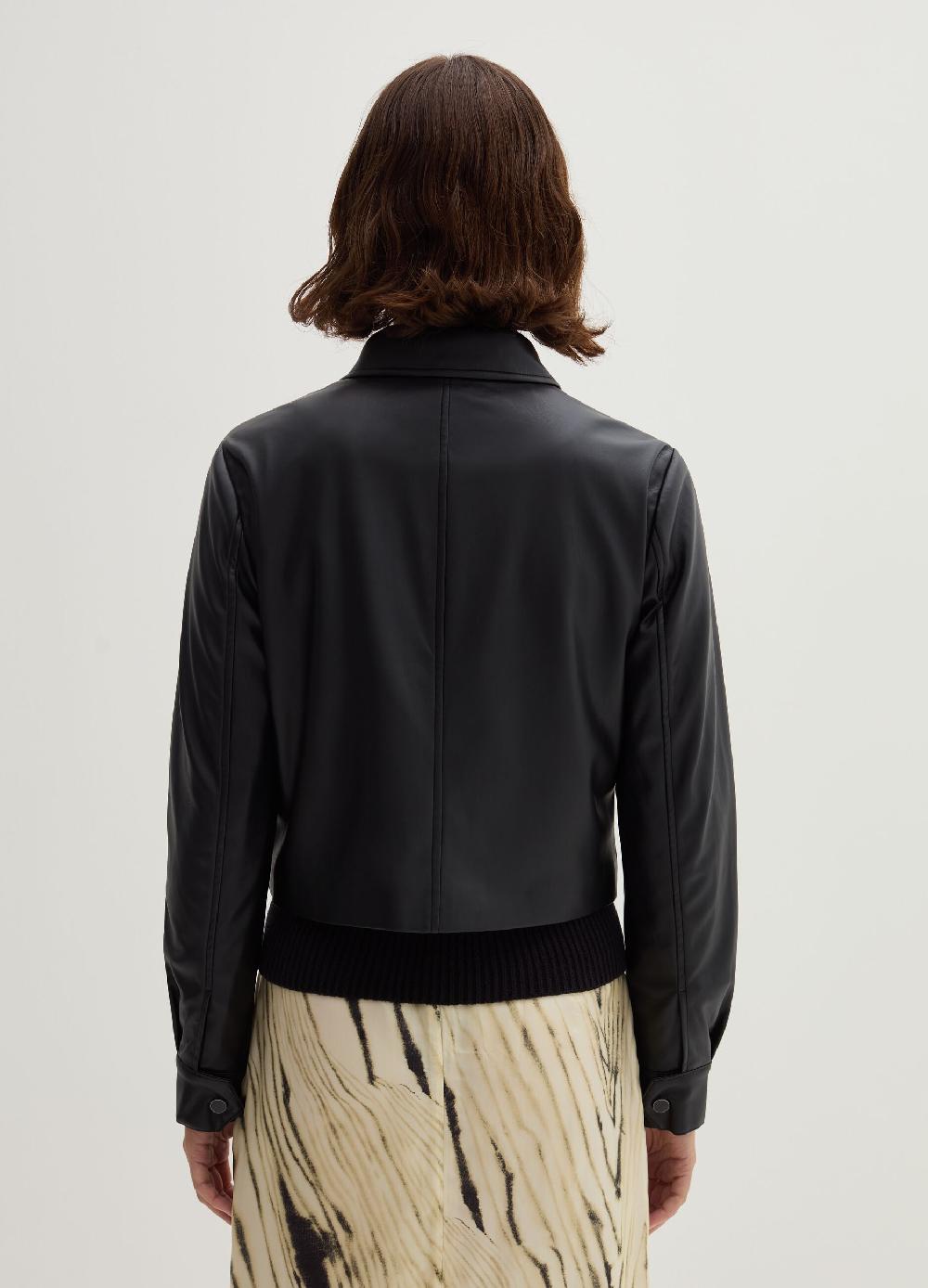 Stefanel Giacca Corta Effetto Lucido Con Zip