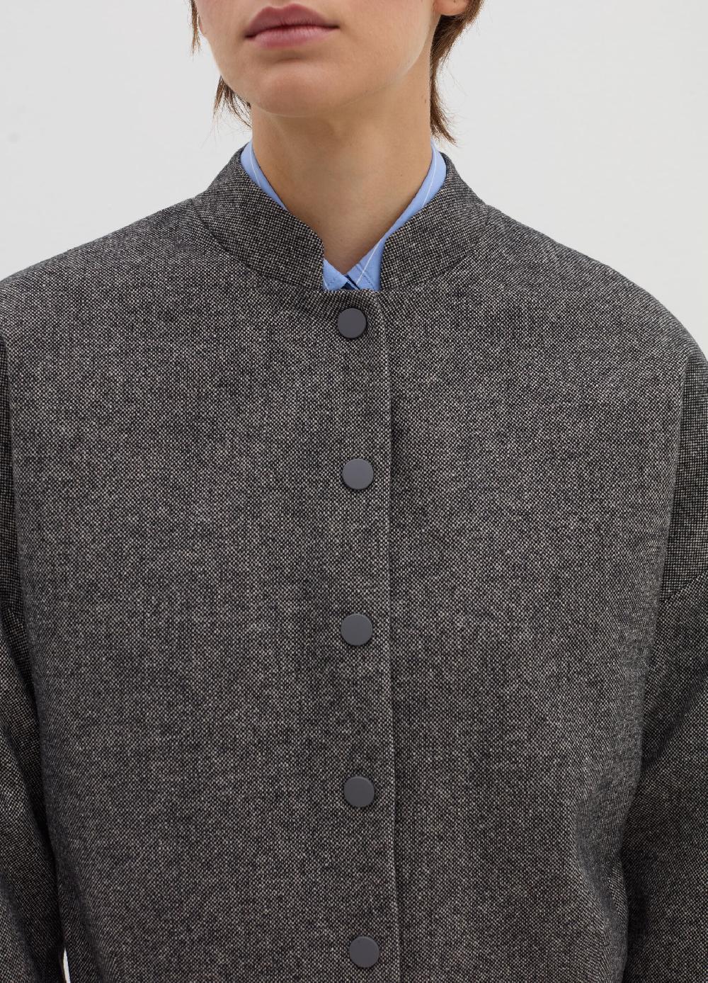 Stefanel Giacca Corta In Tweed Con Bottoni