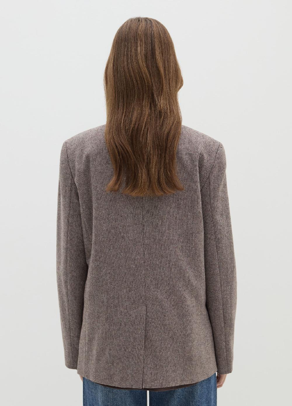 Stefanel Giacca Corta Sahariana A Spina Di Pesce