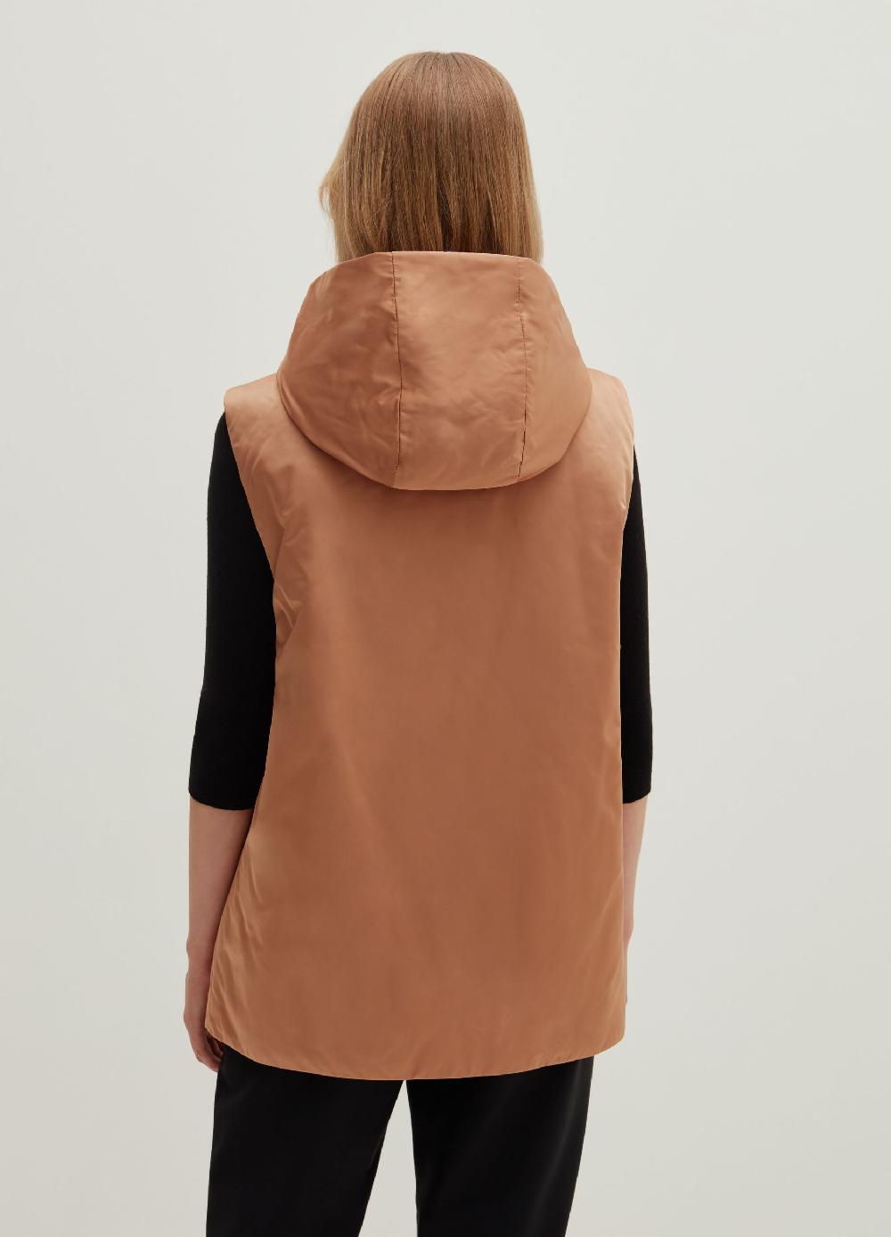 Stefanel Gilet Full-zip Ultralight Con Cappuccio