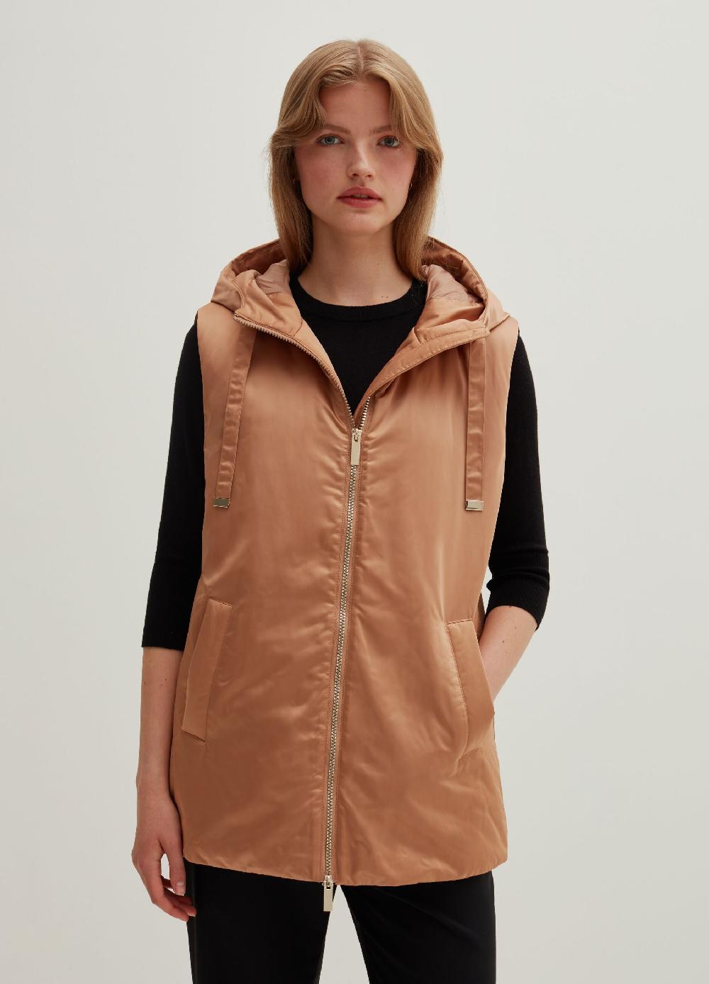 Stefanel Gilet full-zip ultralight con cappuccio