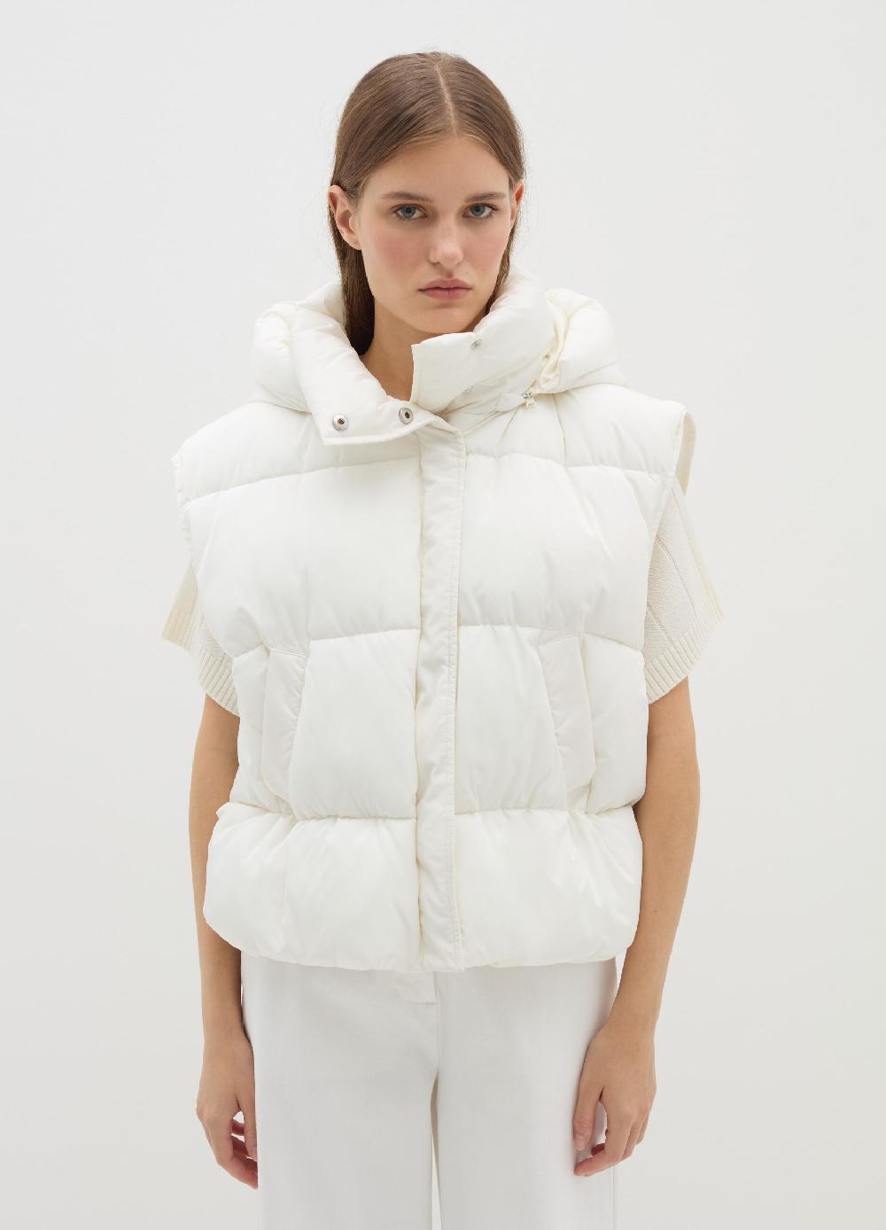 Stefanel Gilet Imbottito Con Cappuccio Rimovibile