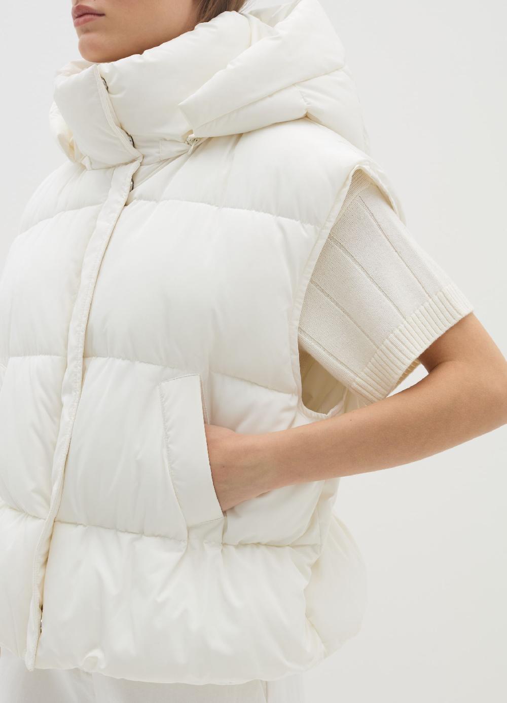 Stefanel Gilet Imbottito Con Cappuccio Rimovibile