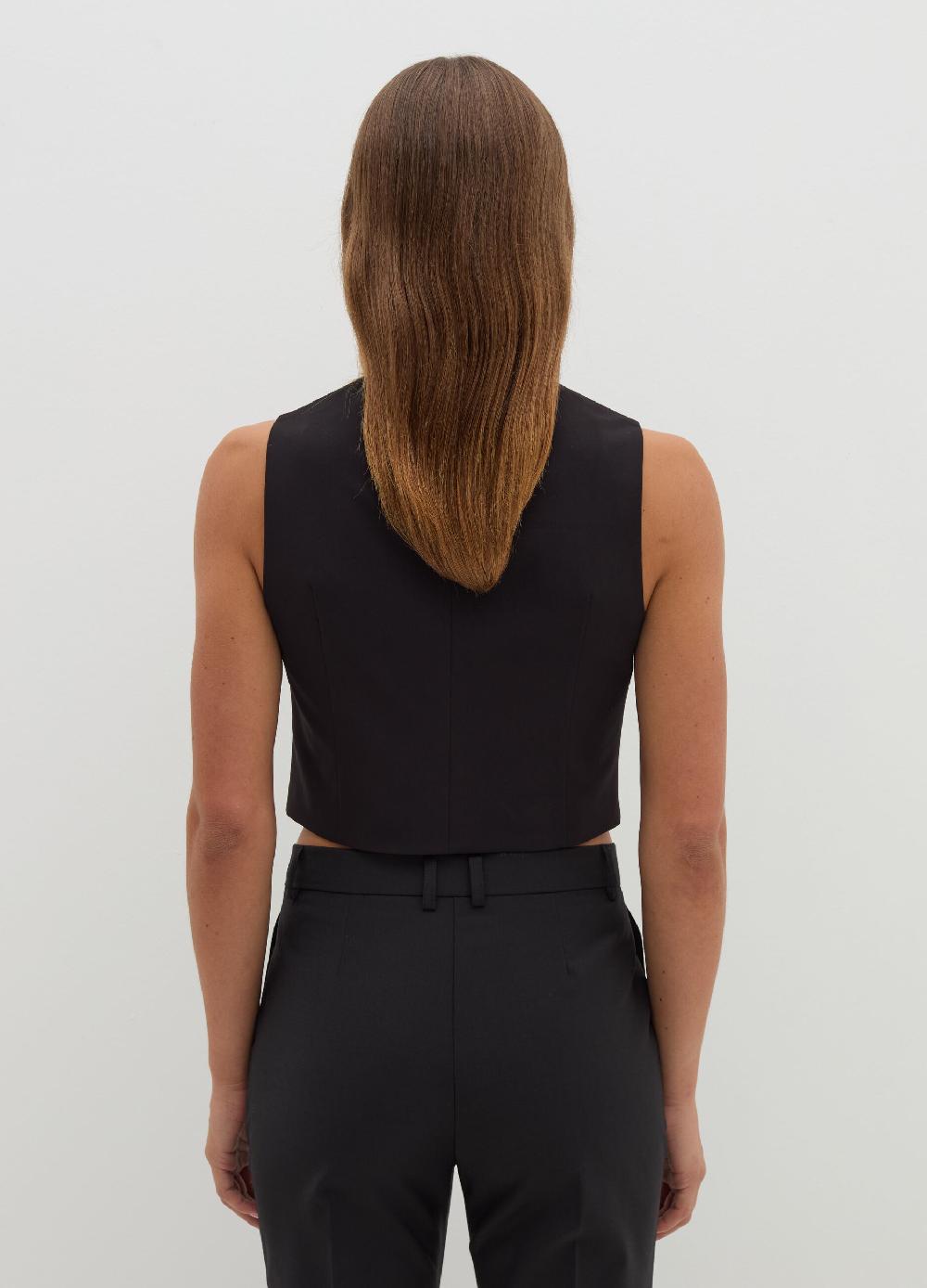 Stefanel Gilet In Poly Viscosa Stretch