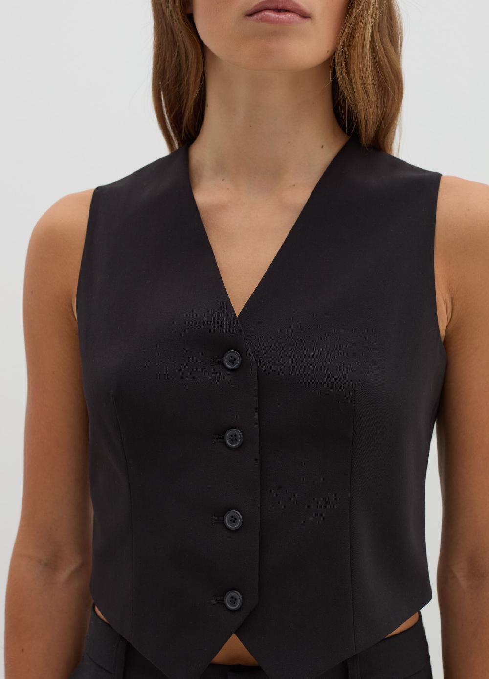 Stefanel Gilet In Poly Viscosa Stretch