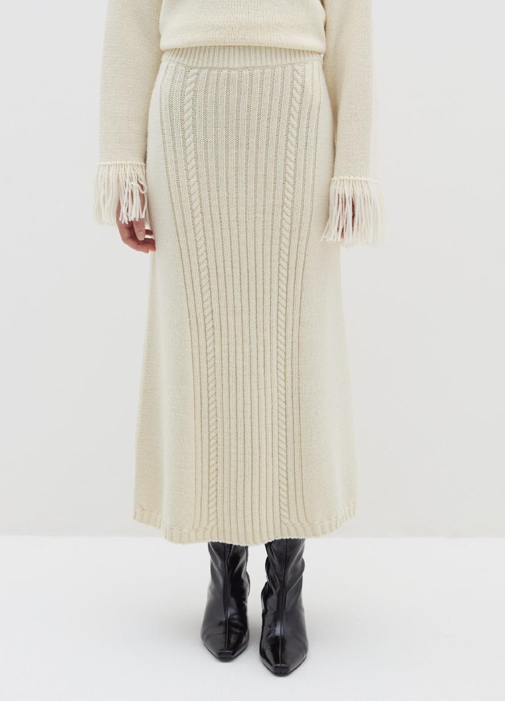 Stefanel Gonna A Tubo Midi In Cordonetto