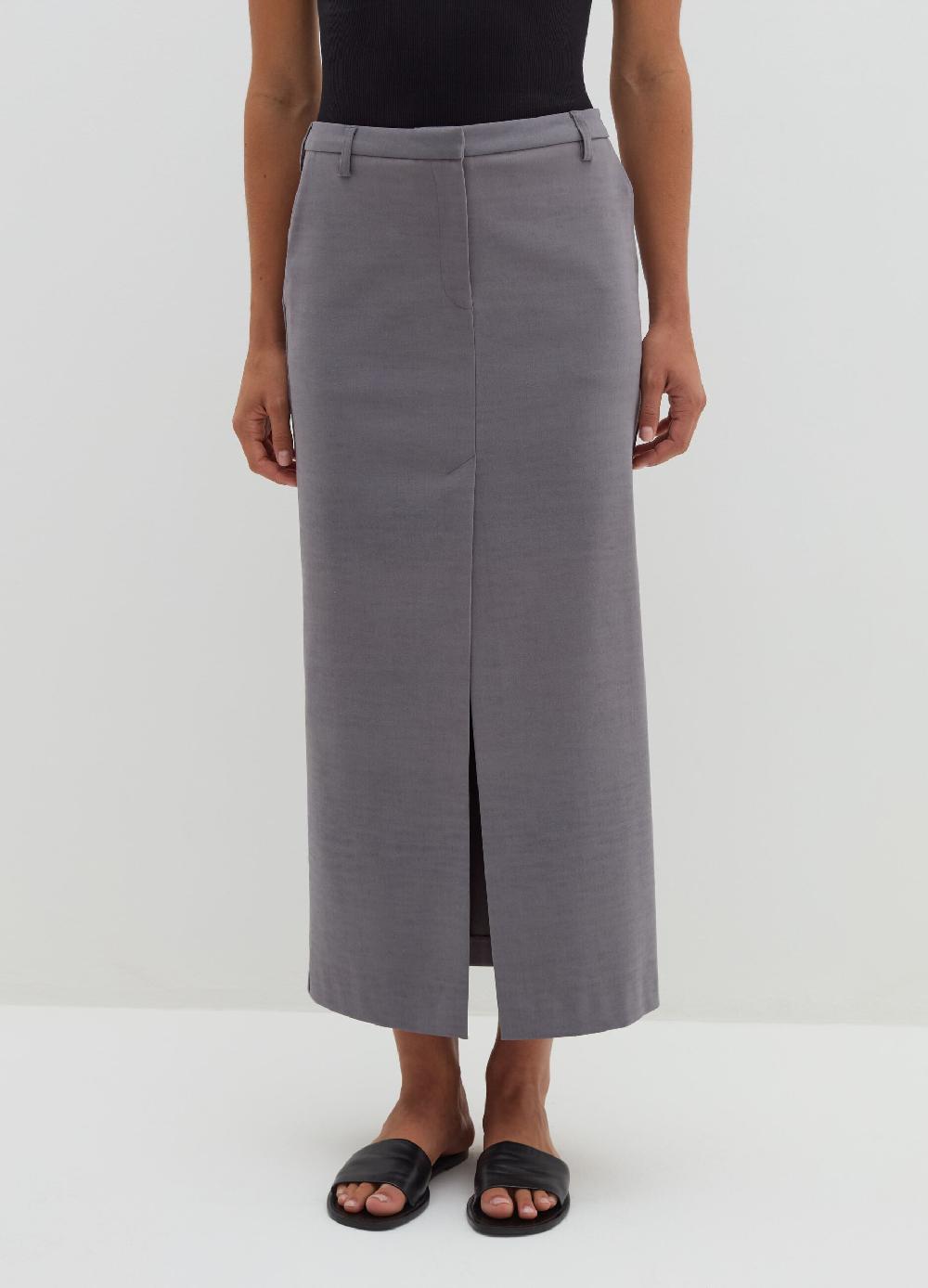 Stefanel Gonna Lunga A Tubo Con Spacco