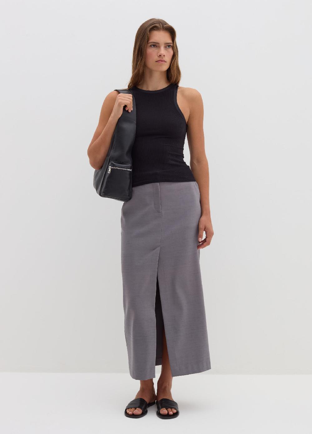 Stefanel Gonna lunga a tubo con spacco