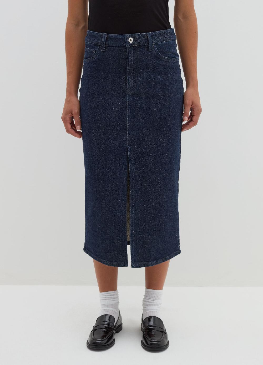 Stefanel Gonna Lunga A Tubo In Denim