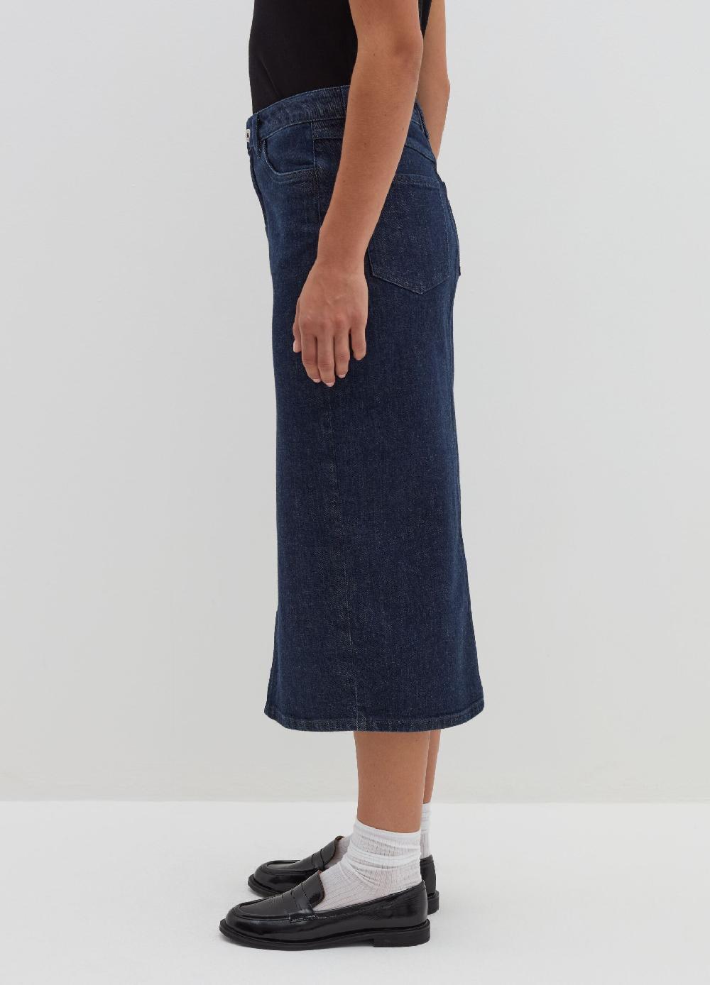 Stefanel Gonna Lunga A Tubo In Denim