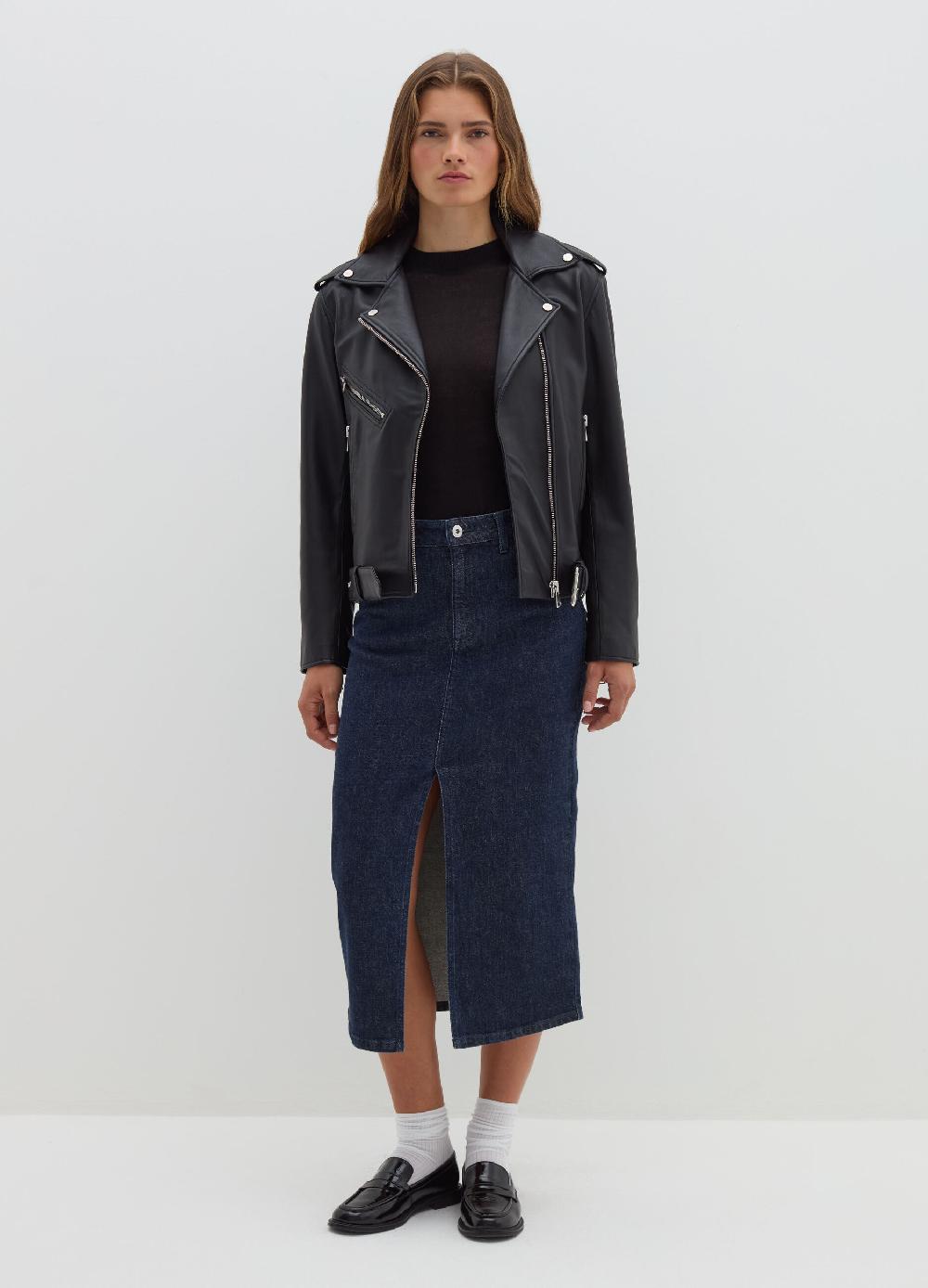 Stefanel Gonna lunga a tubo in denim