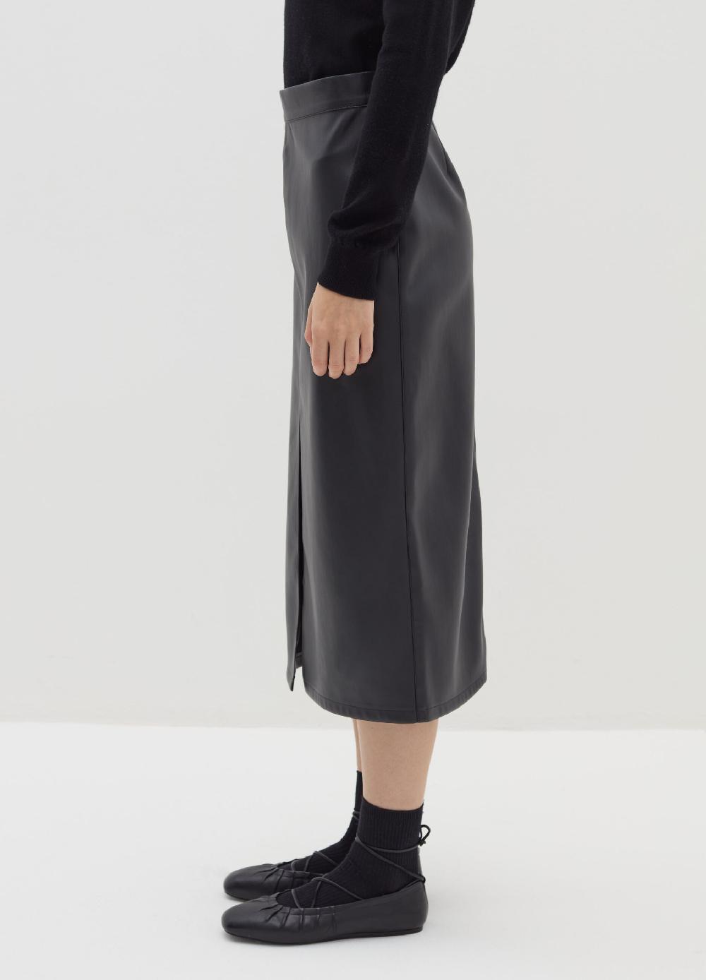 Stefanel Gonna Midi A Tubo Effetto Lucido