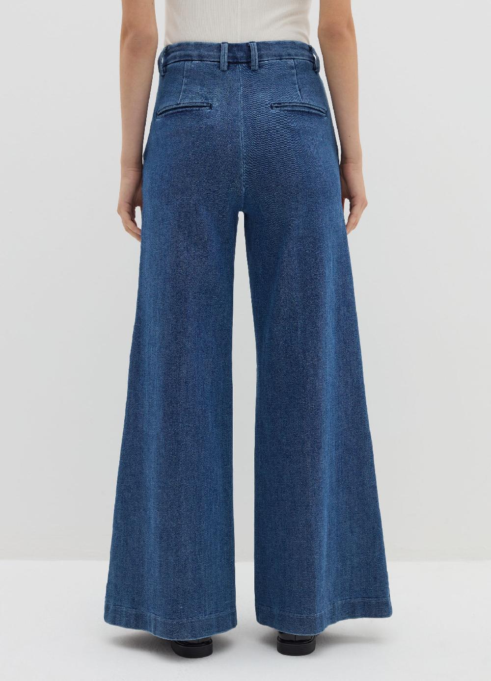 Stefanel Jeans A Gamba Larga Rinsed