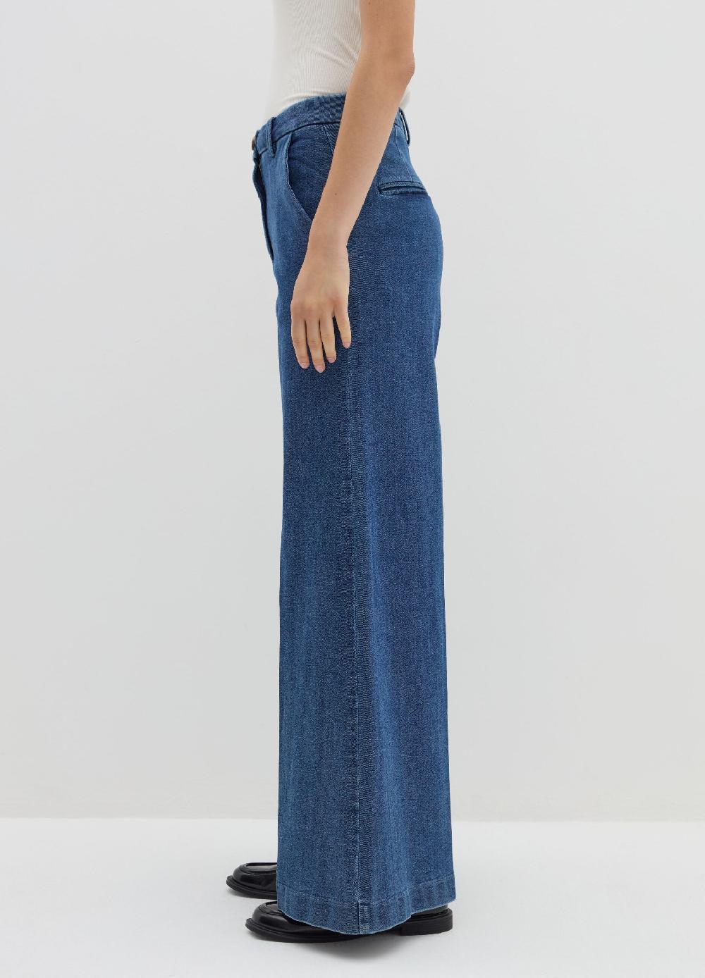 Stefanel Jeans A Gamba Larga Rinsed