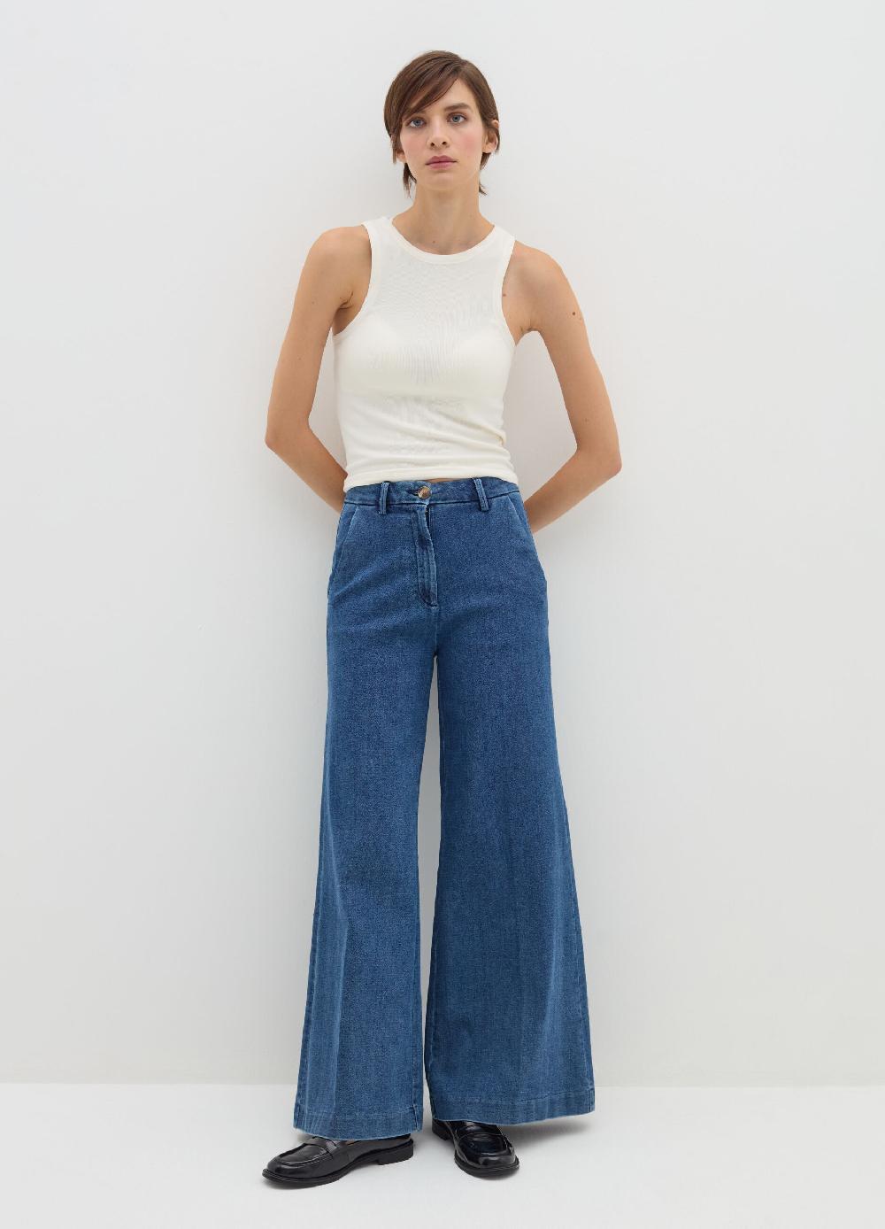 Stefanel Jeans a gamba larga rinsed