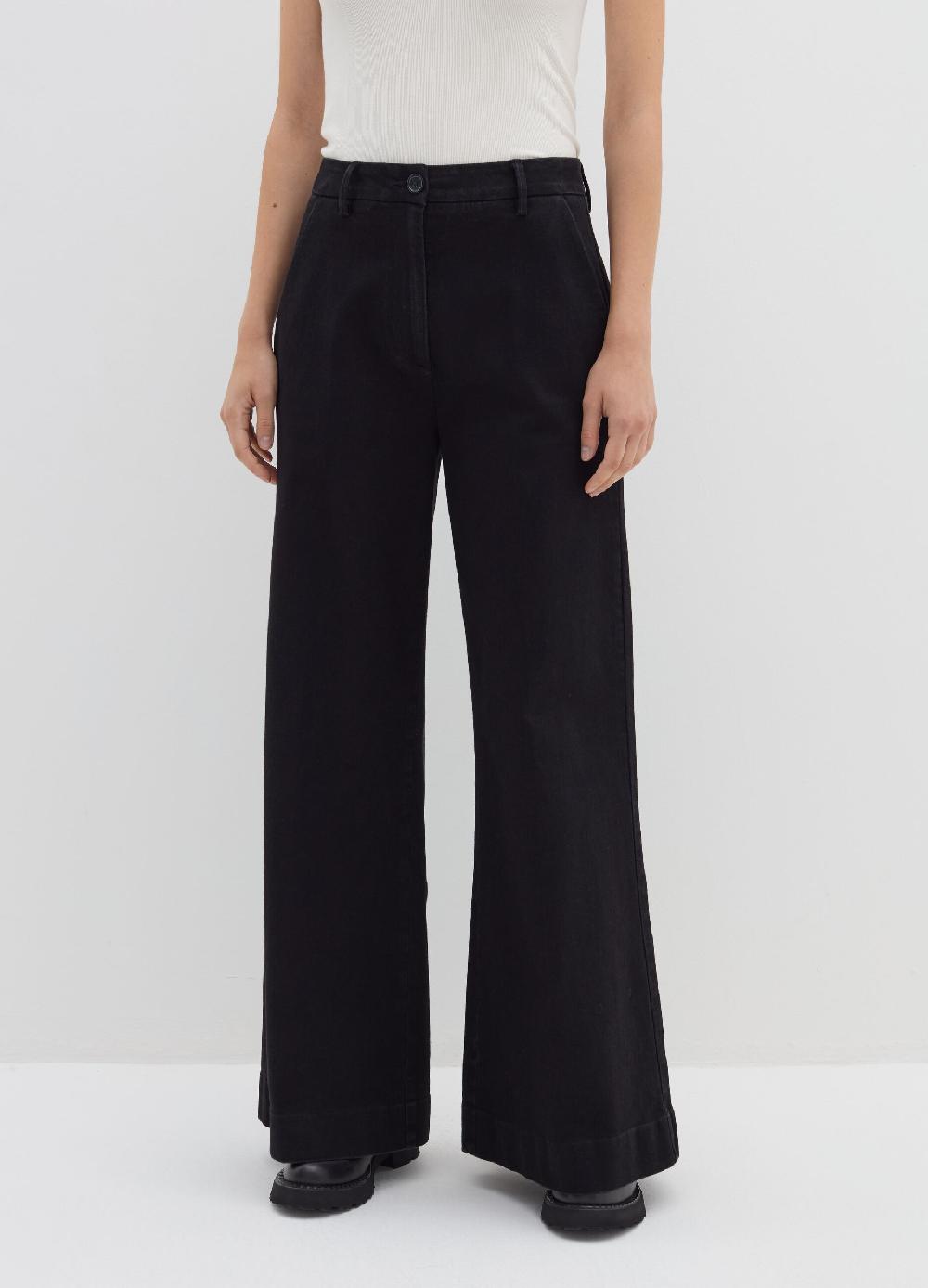 Stefanel Jeans A Gamba Larga Tinta Unita