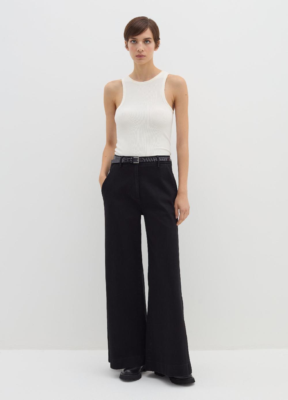 Stefanel Jeans a gamba larga tinta unita