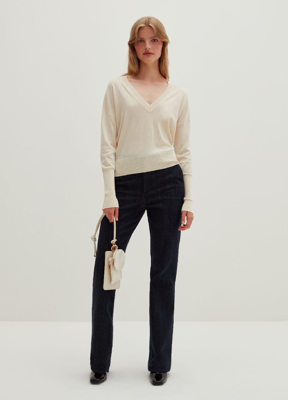 Stefanel Jeans straight fit in cotone e cashmere
