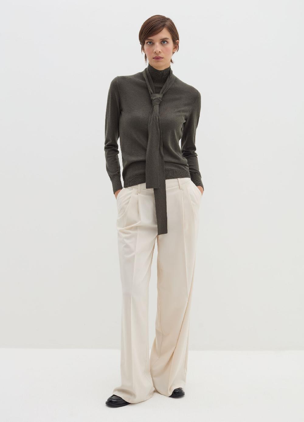 Stefanel Maglia a collo alto con foulard