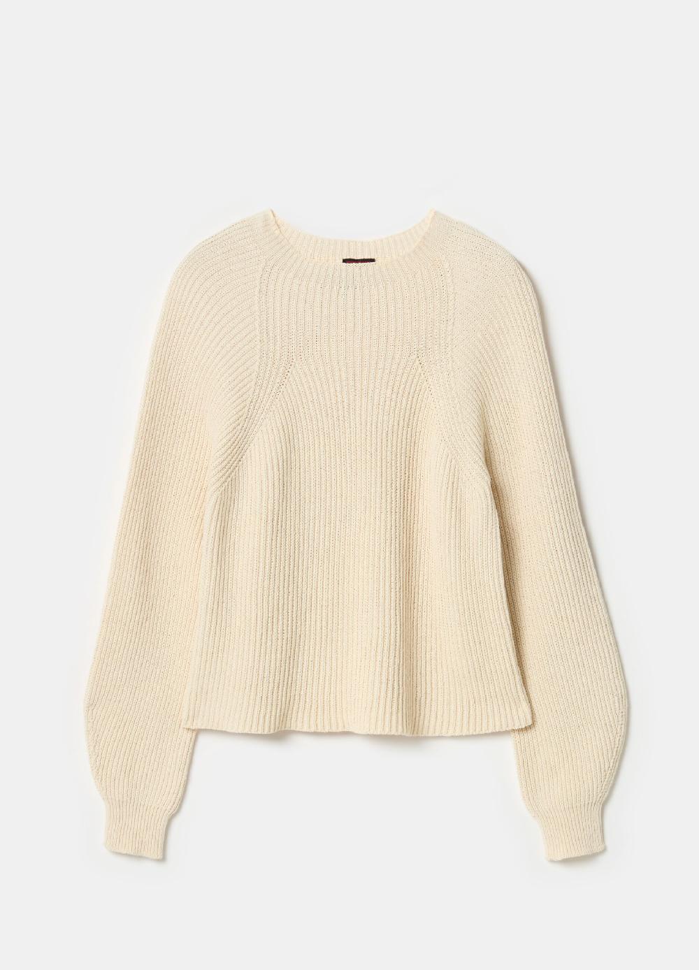 Stefanel Maglia A Coste Senza Cuciture