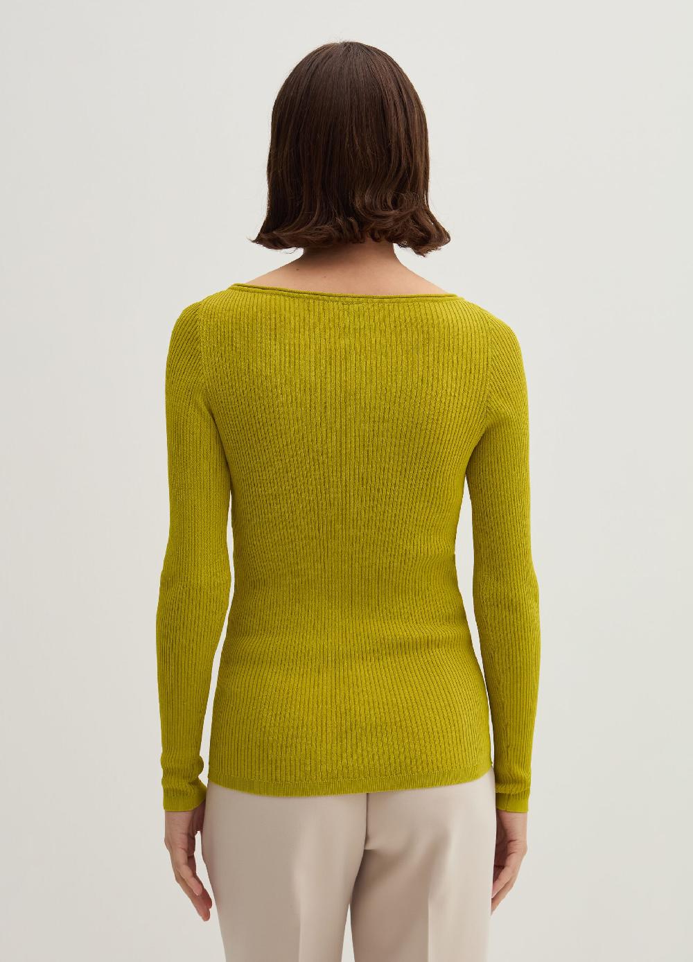 Stefanel Maglia A Costine Con Dettaglio Traforato